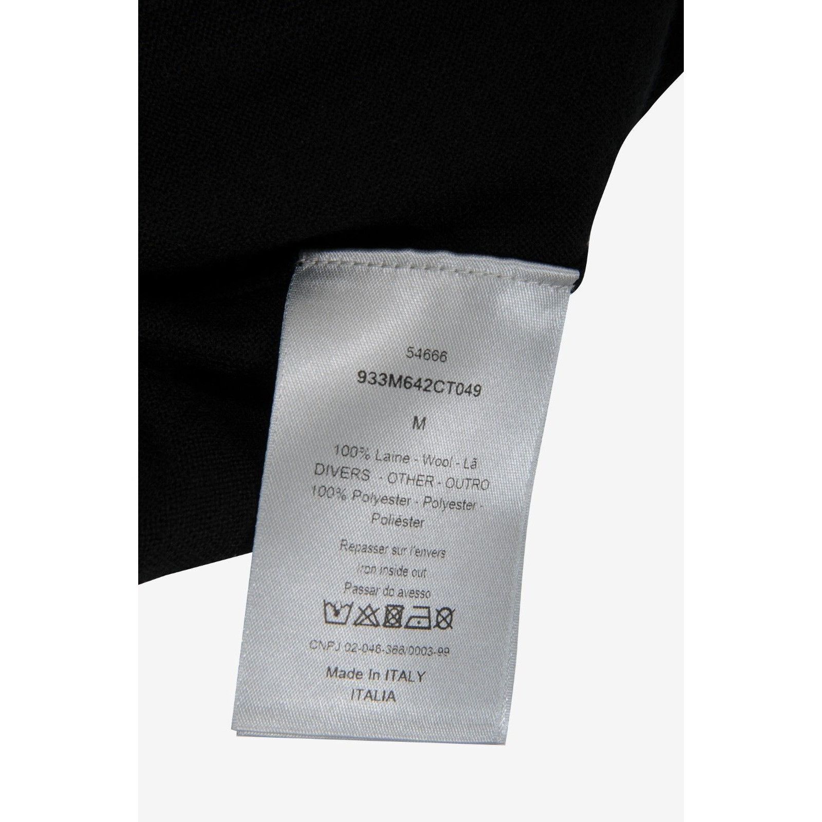 Dior Sorayama Floral Logo Sweater Black Wool Pullover Size US M / EU 48-50 / 2 - 6 Thumbnail