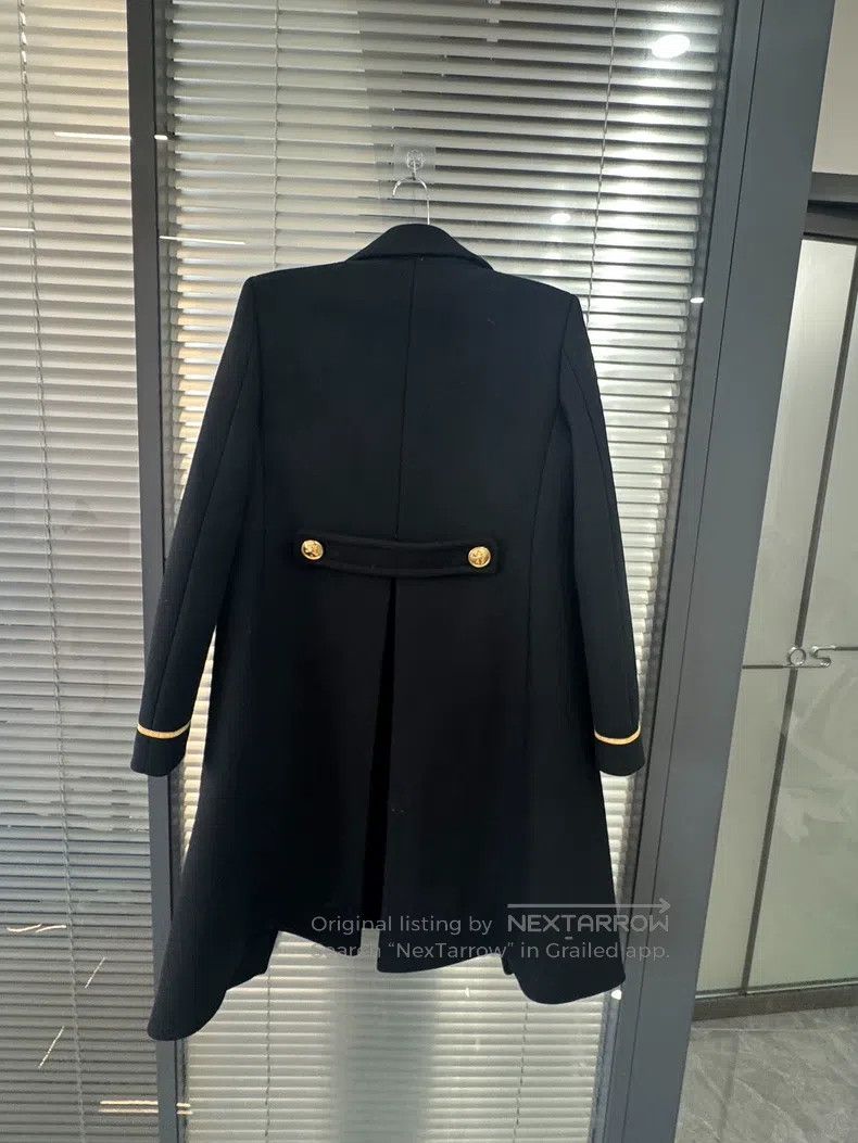 Saint Laurent Paris Saint Laurent Paris Double Breasted Gold Button Wool Coat Size US L / EU 52-54 / 3 - 3 Thumbnail