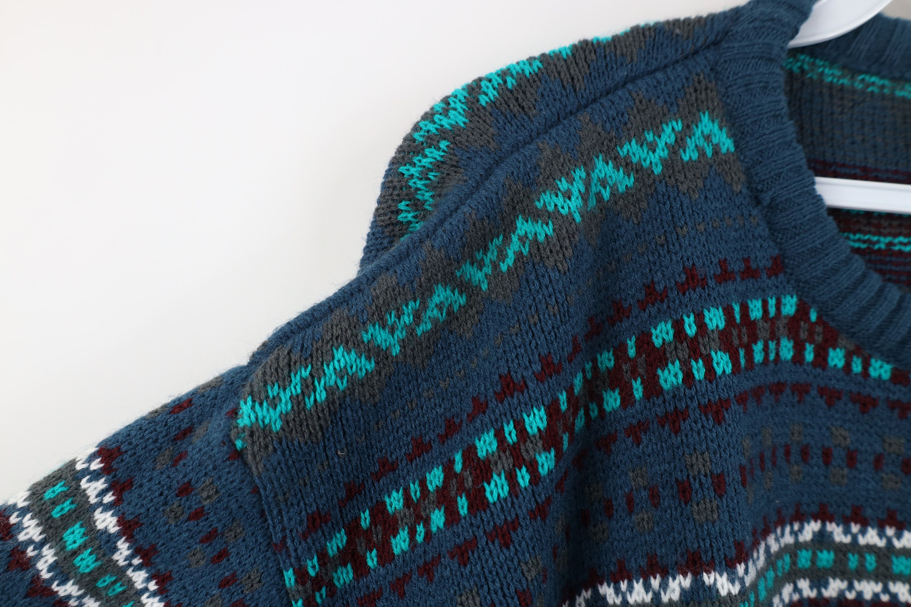 Vintage Vintage 90s Streetwear Fair Isle Crewneck Sweater Acrylic Size US L / EU 52-54 / 3 - 5 Thumbnail
