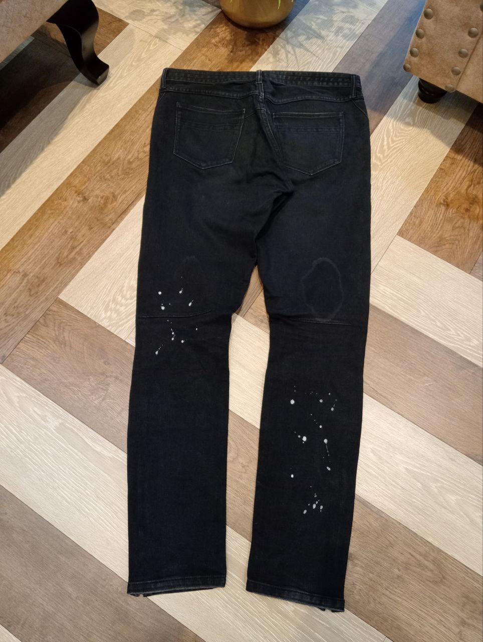 Number (N)ine NUMBER NINE JAPAN BLACK STRETCH ANKLE ZIP PANTS Size US 34 / EU 50 - 12 Thumbnail