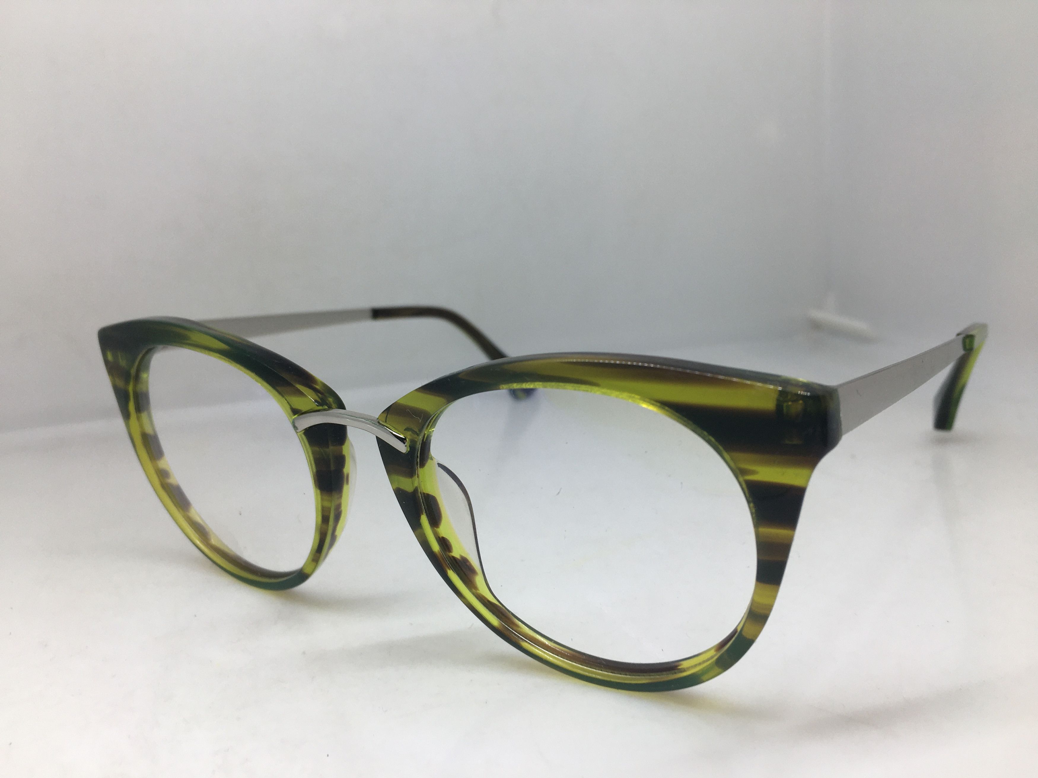 Other Green Brown Handmade Acetate Eyeglasses Frame Size ONE SIZE - 3 Thumbnail