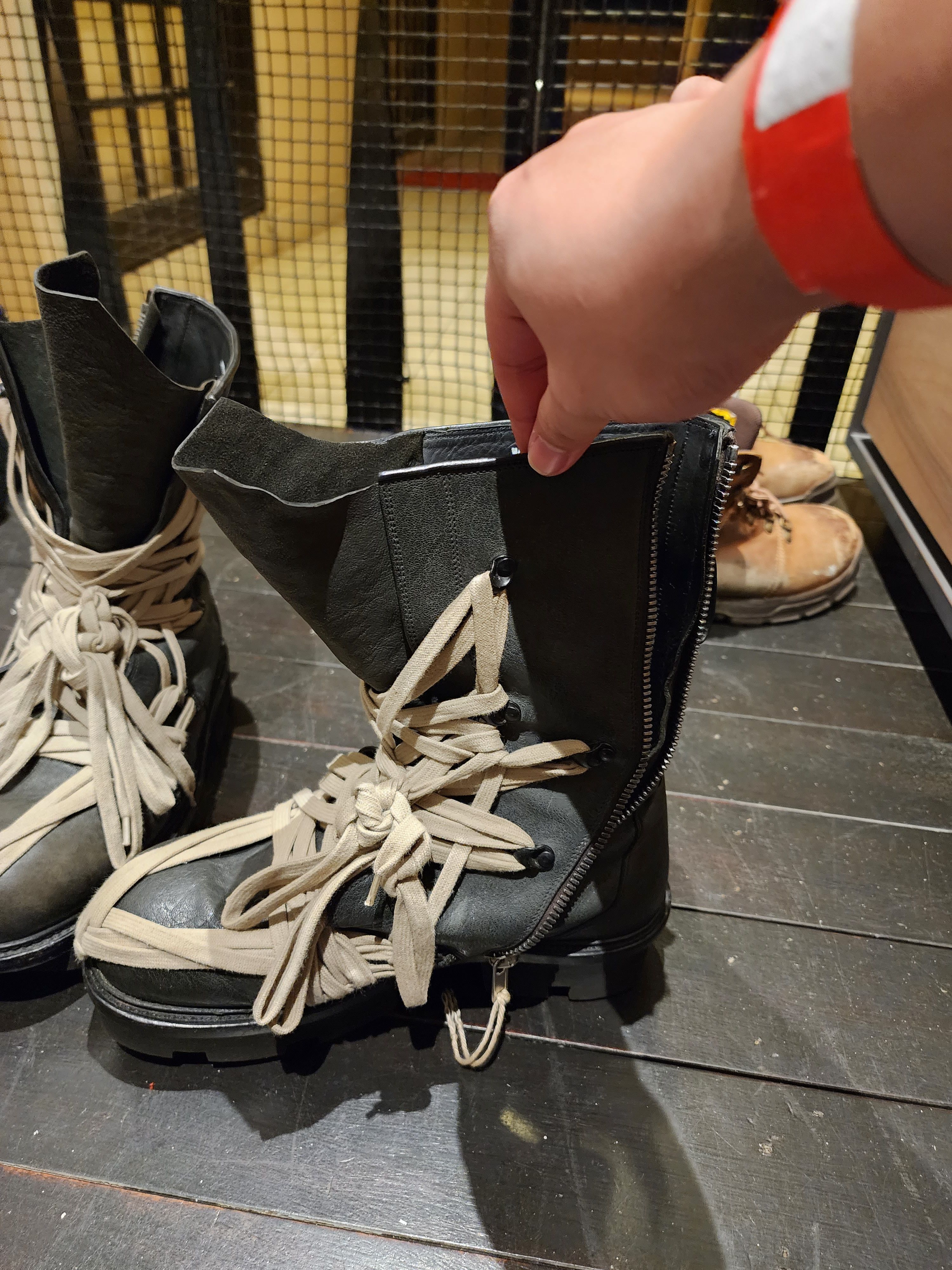 image of ( Size41)Rick Owens Ss20 Tecuatl Megalace Creepers Boots in Black, Men's (Size 8)
