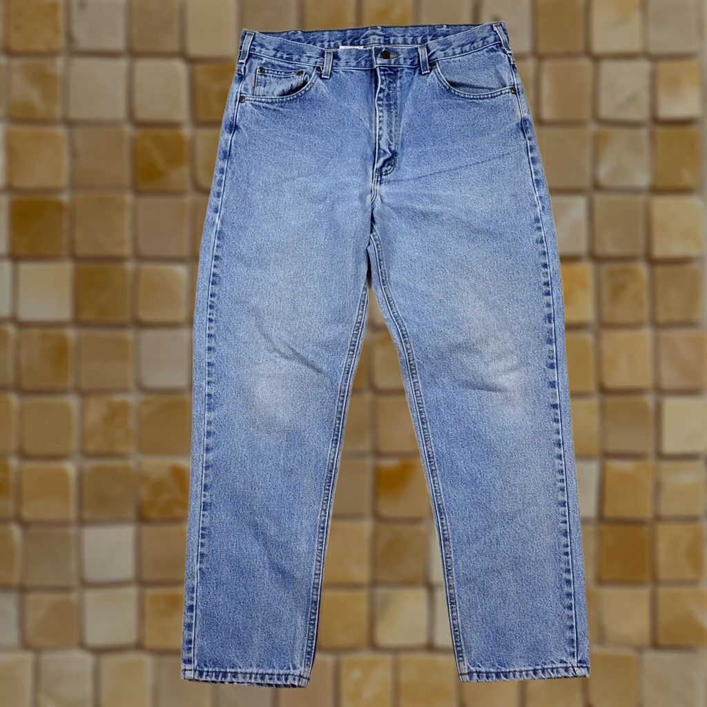 Carhartt VINTAGE Carhartt Jeans Denim Blue 36x31 Relaxed Tapered 90s Grunge Workwear Mens Jeans Size US 36 / EU 52 - 1 Thumbnail