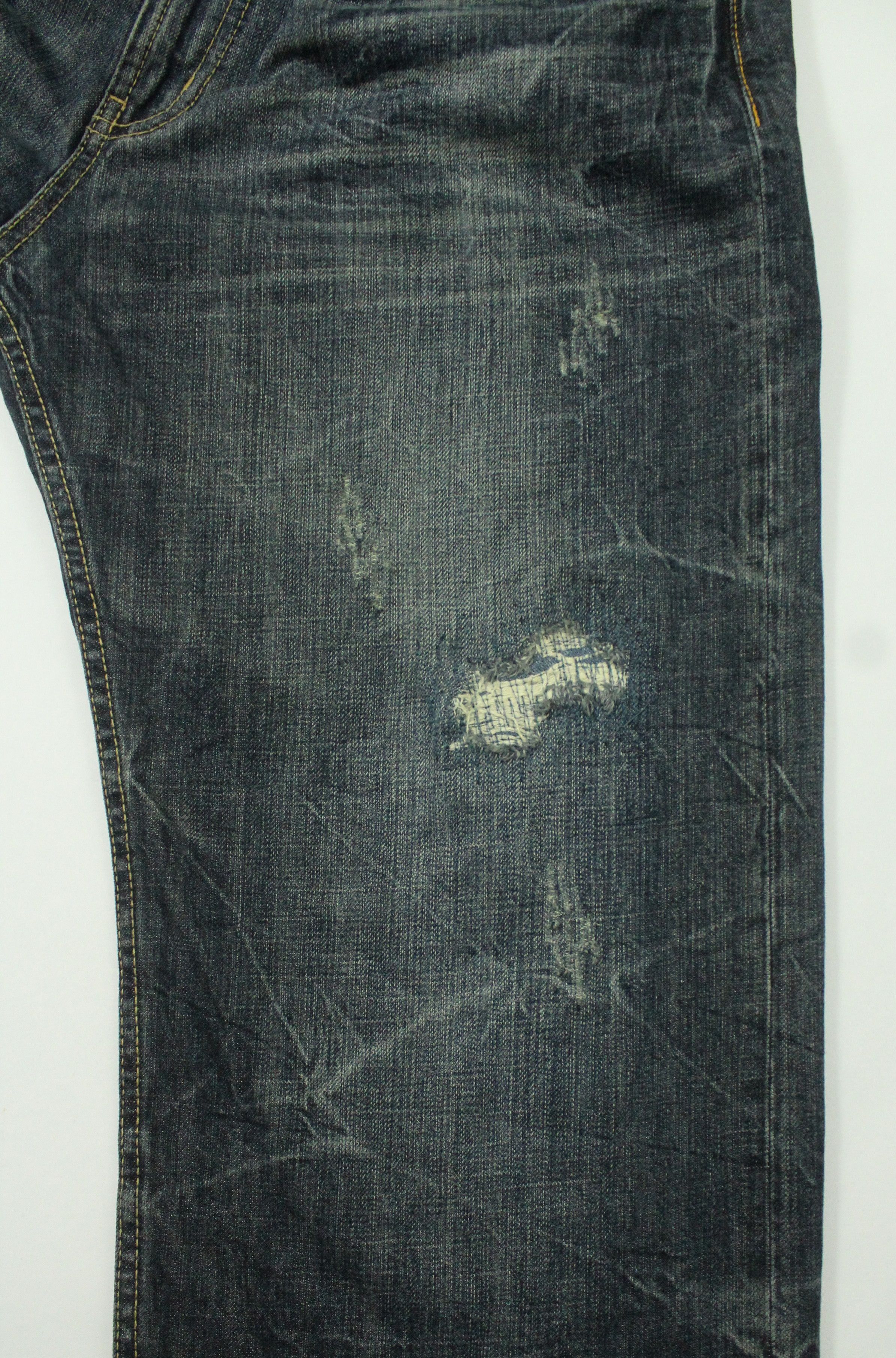 Christian Audigier × Ed Hardy × Von Dutch Embroidered Skull ORIRIN Distressed Denim Size US 36 / EU 52 - 16 Thumbnail
