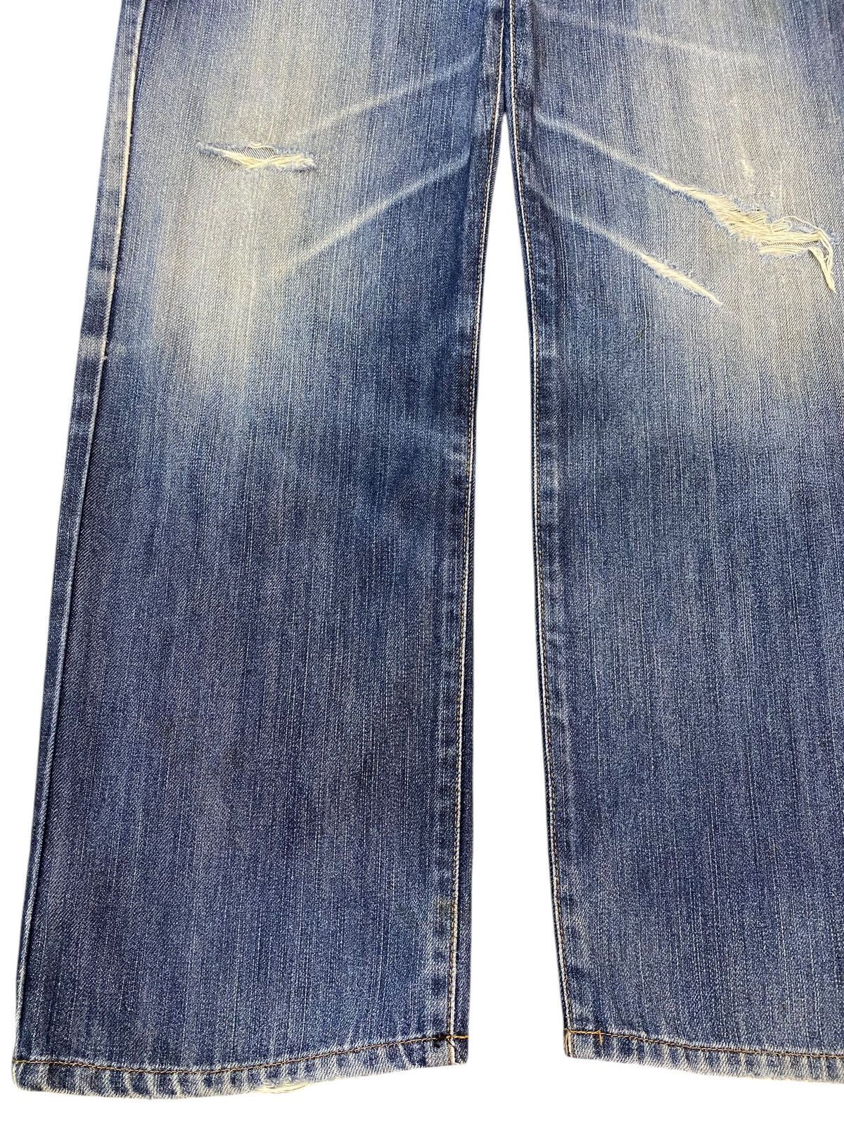 Edwin Vintage Japanese Edwin 403 Blue Wash Distressed Loose Jeans Size US 34 / EU 50 - 7 Thumbnail