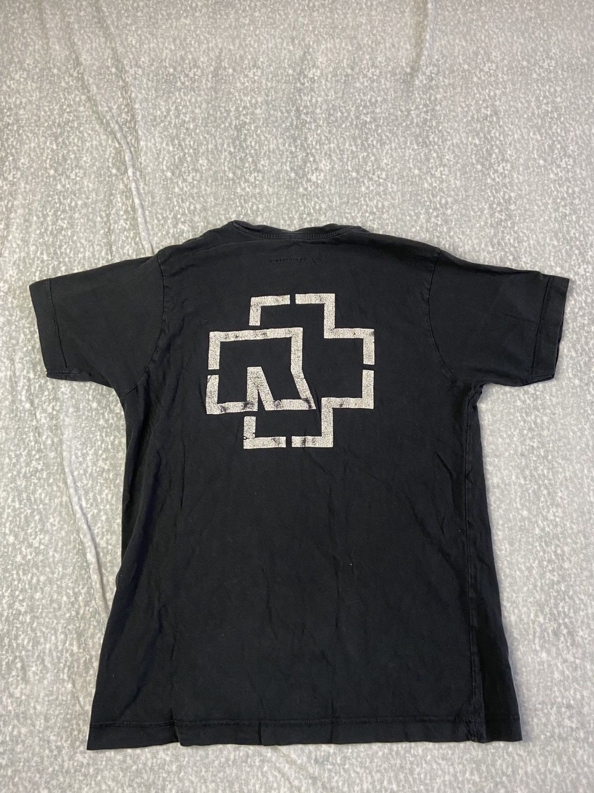 Other Vintage 1994 Rammstein "Weiße Balken" Logo T-Shirt Size US L / EU 52-54 / 3 - 4 Thumbnail