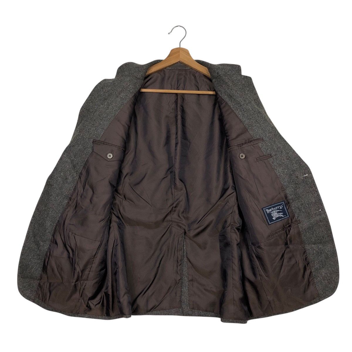 Burberry 📌Vintage Wool Jacket Herringbone Double Breast Burberrys Size US M / EU 48-50 / 2 - 14 Thumbnail