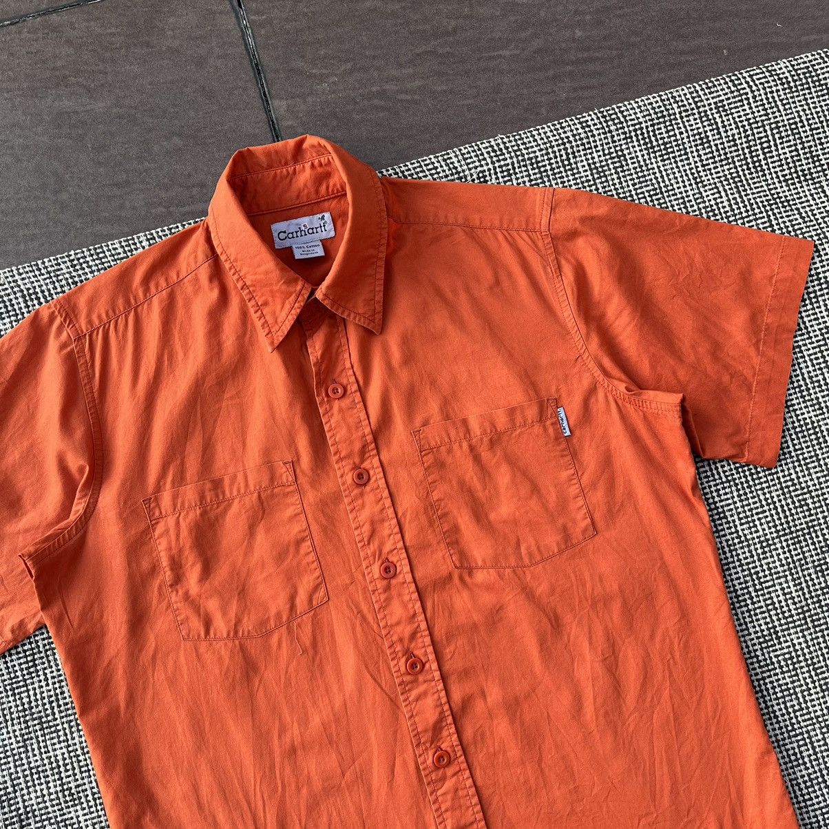 Carhartt × Vintage Carhart Work Short Shirt Orenge Size US M / EU 48-50 / 2 - 3 Thumbnail