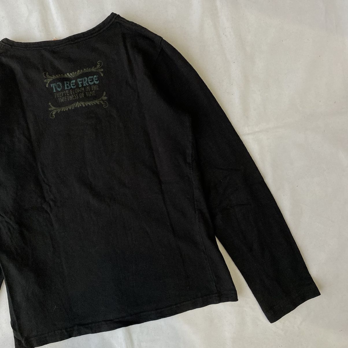 Japanese Brand × Le Grande Bleu (L.G.B.) Japanese Basic Classic Poem Over Dreams Long Sleeve Tees Size US L / EU 52-54 / 3 - 12 Thumbnail