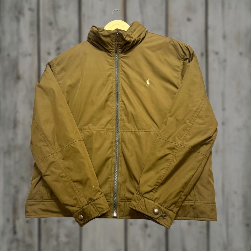 Ralph Lauren VINTAGE Polo Ralph Lauren Zip Bomber Jacket Hidden Hoodie Fleece Lined Green Mens XL Size US XL / EU 56 / 4 - 1 Thumbnail