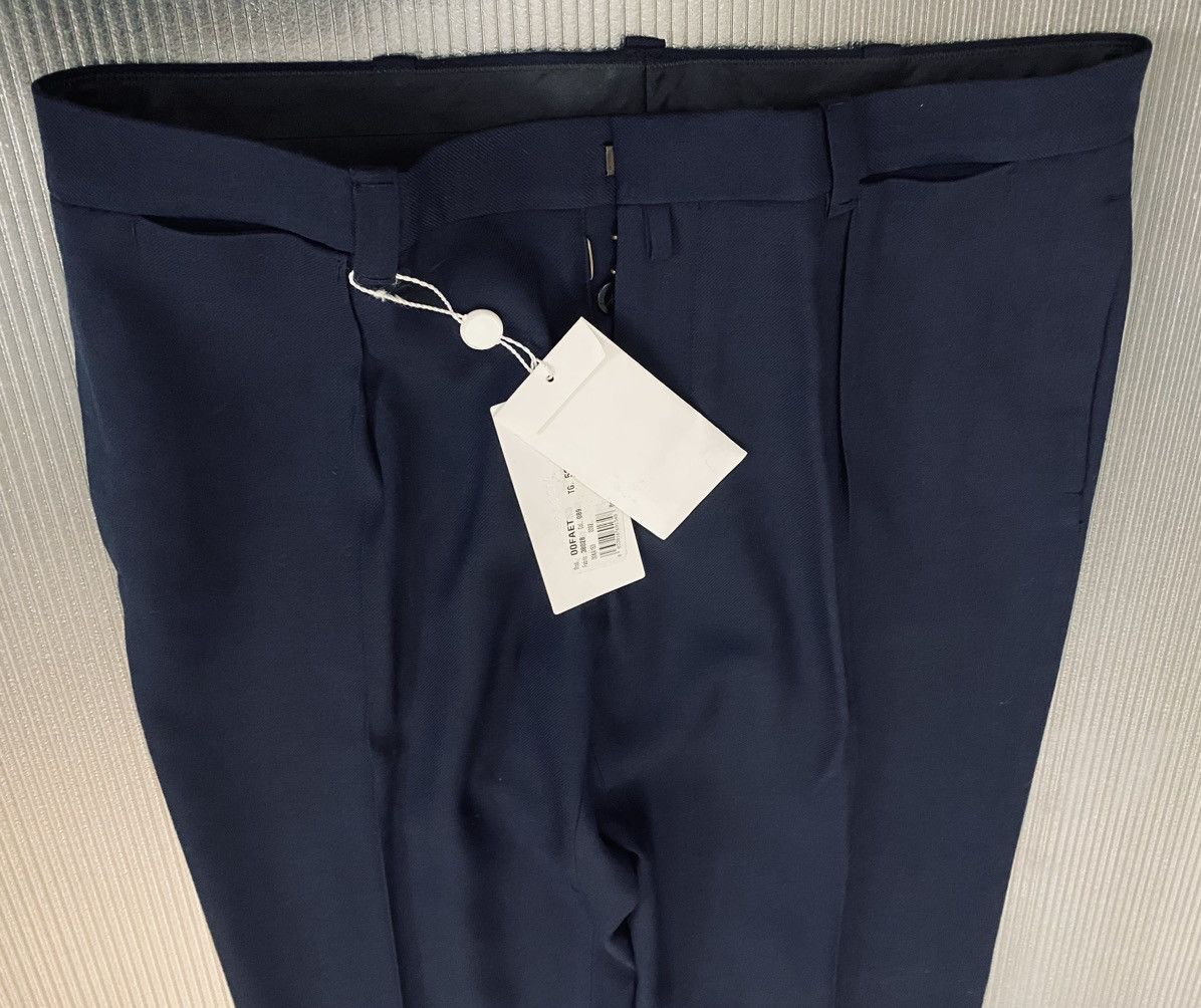 Maison Margiela MM 14 🇮🇹 Dark Blue Gabardine Wool Invert Pleat Slacks 52 NWT Size US 36 / EU 52 - 7 Thumbnail