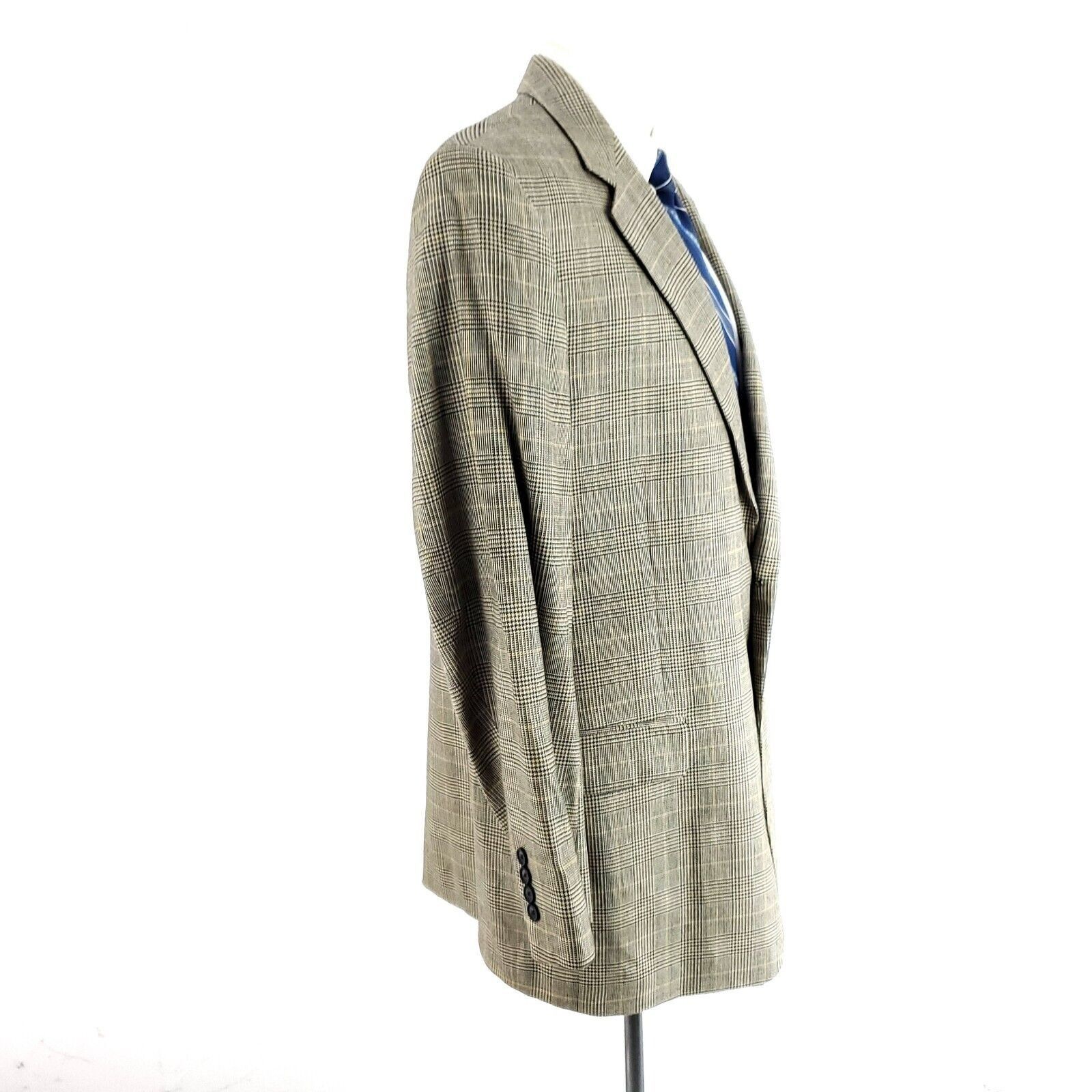 Brooks Brothers Brooks Brothers 346 Wool Silk 2 Button Sport Coat 42L Tan Pl Size 42L - 6 Thumbnail
