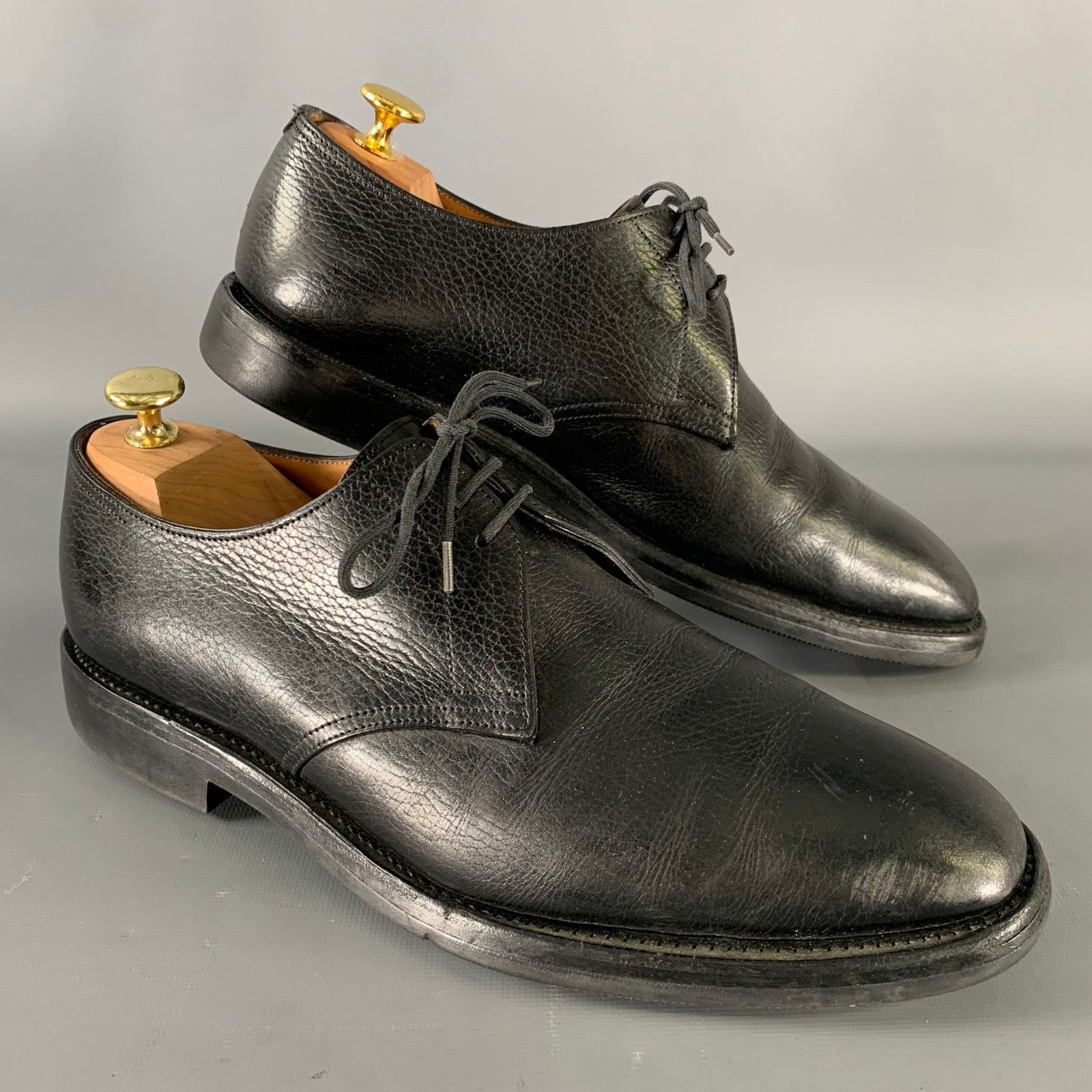 John Lobb JOHN LOBB Size 9 Black Leather Pointed Toe Lace Up Shoes Size US 9 / EU 42 - 1 Thumbnail