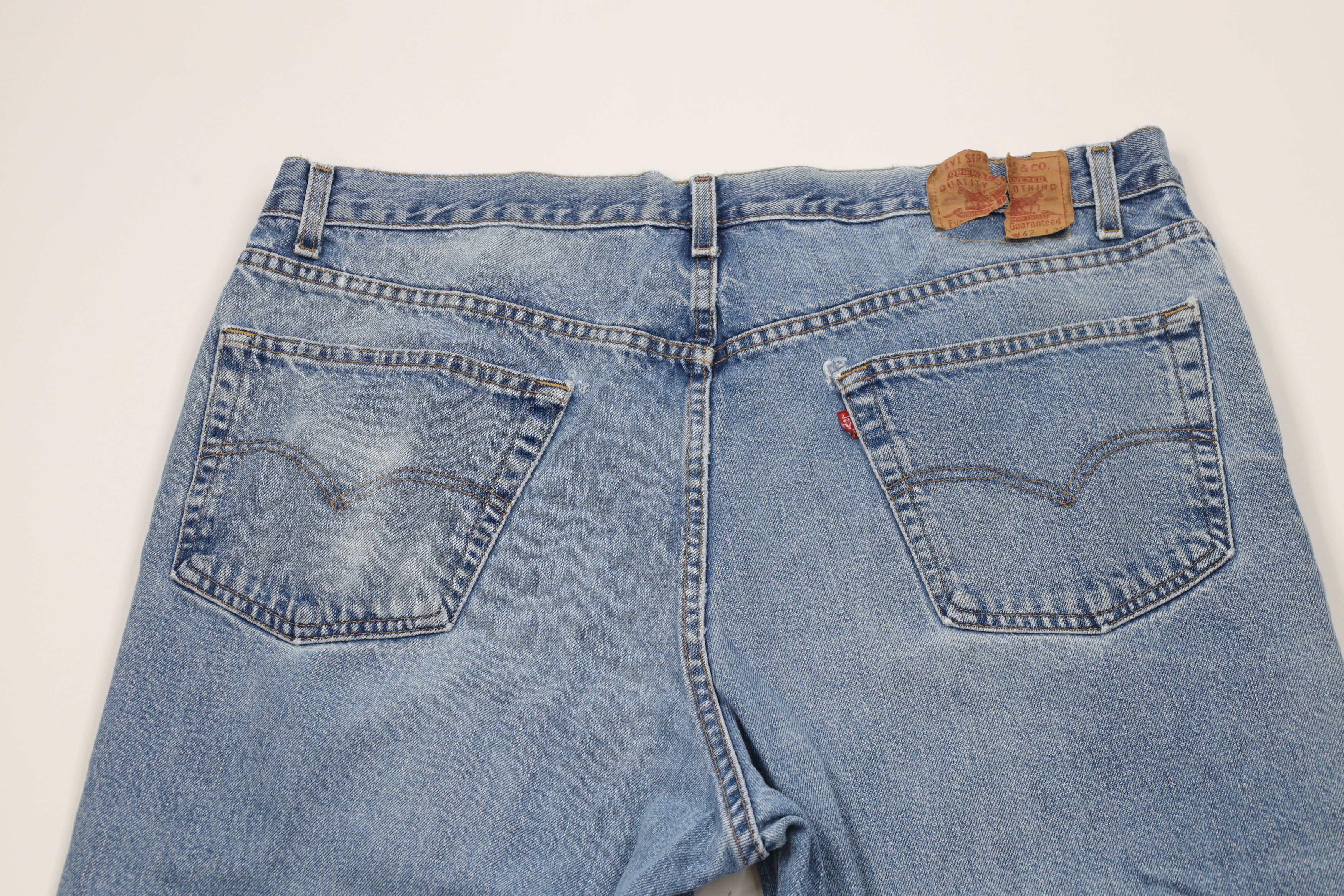 Levi's × Vintage Vintage 90s Levis 550 Relaxed Fit Denim Jeans Blue Cotton Size US 42 / EU 58 - 12 Thumbnail