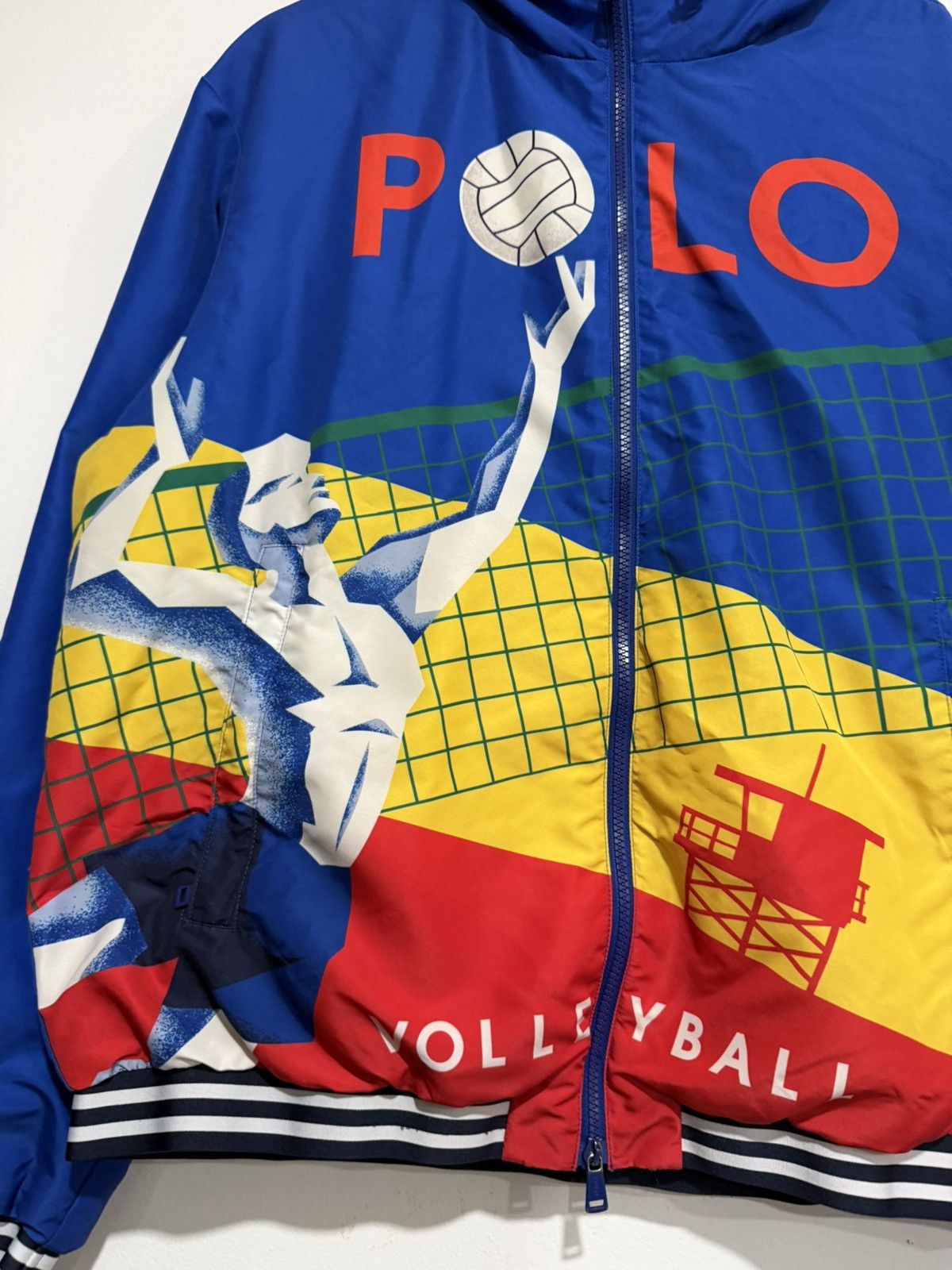 Polo Ralph Lauren Vintage Polo Ralph Lauren Volleyball Graphic Hooded Jaccket Size US XL / EU 56 / 4 - 3 Thumbnail