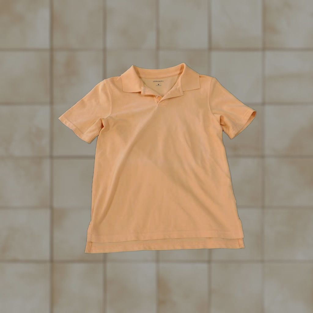 Vintage Crown & Ivy polo Women Medium Orange Classic Stretch Short Sleeve Collared Pullover Cotton Polyester Rayon Casual Shirt Size M / US 6-8 / IT 42-44 - 1 Thumbnail