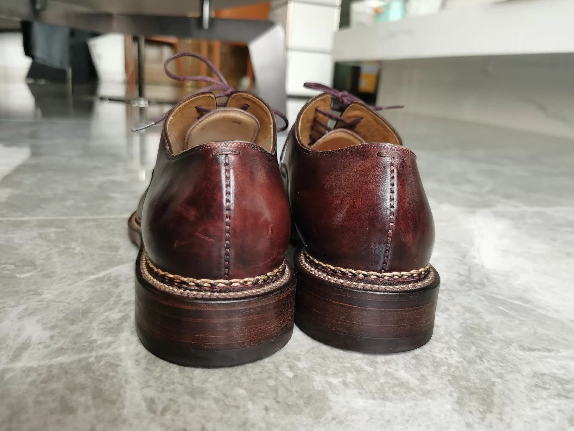Other WM1978 Handmade Cognac Oxford Dress Shoes 42 360 Stitch Size US 9 / EU 42 - 6 Thumbnail