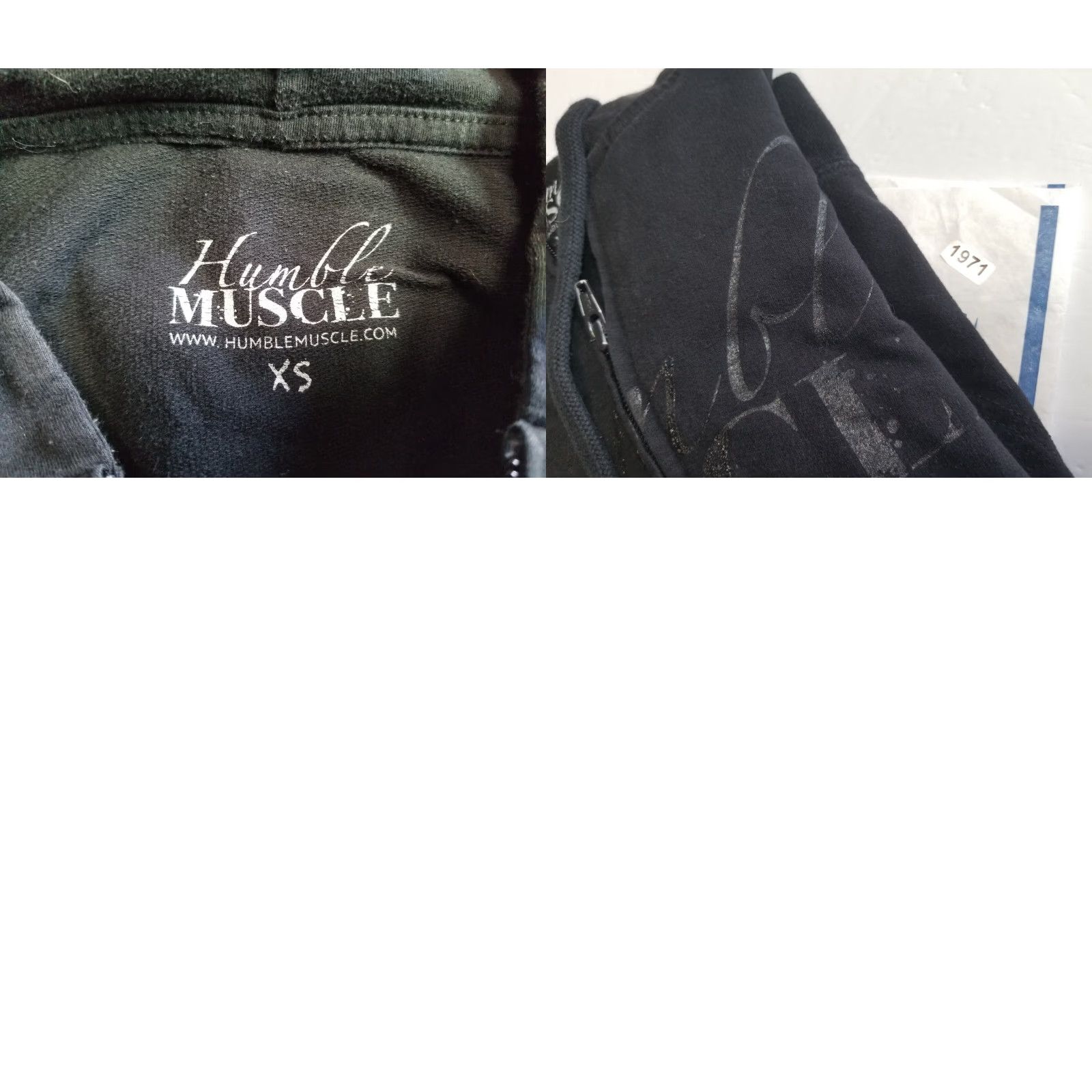 Vintage VINTAGE HUMBLE MUSCLE UNISEX HOODIE TOP GYM ZIP UP BLACK XS LONG SLEEVE Size US XS / EU 42 / 0 - 8 Thumbnail