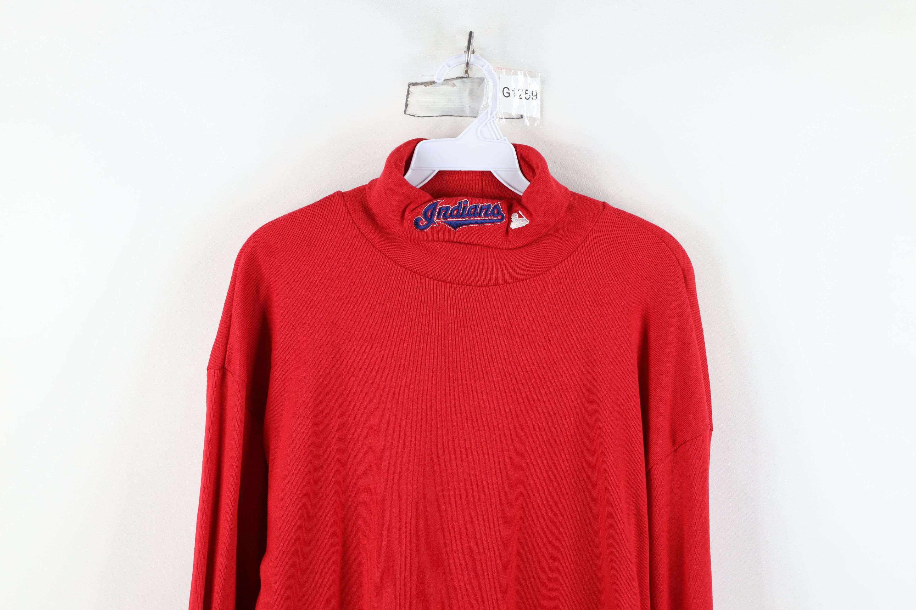 Majestic Vintage 90s Majestic Cleveland Baseball Turtleneck T-Shirt Size US XL / EU 56 / 4 - 2 Thumbnail