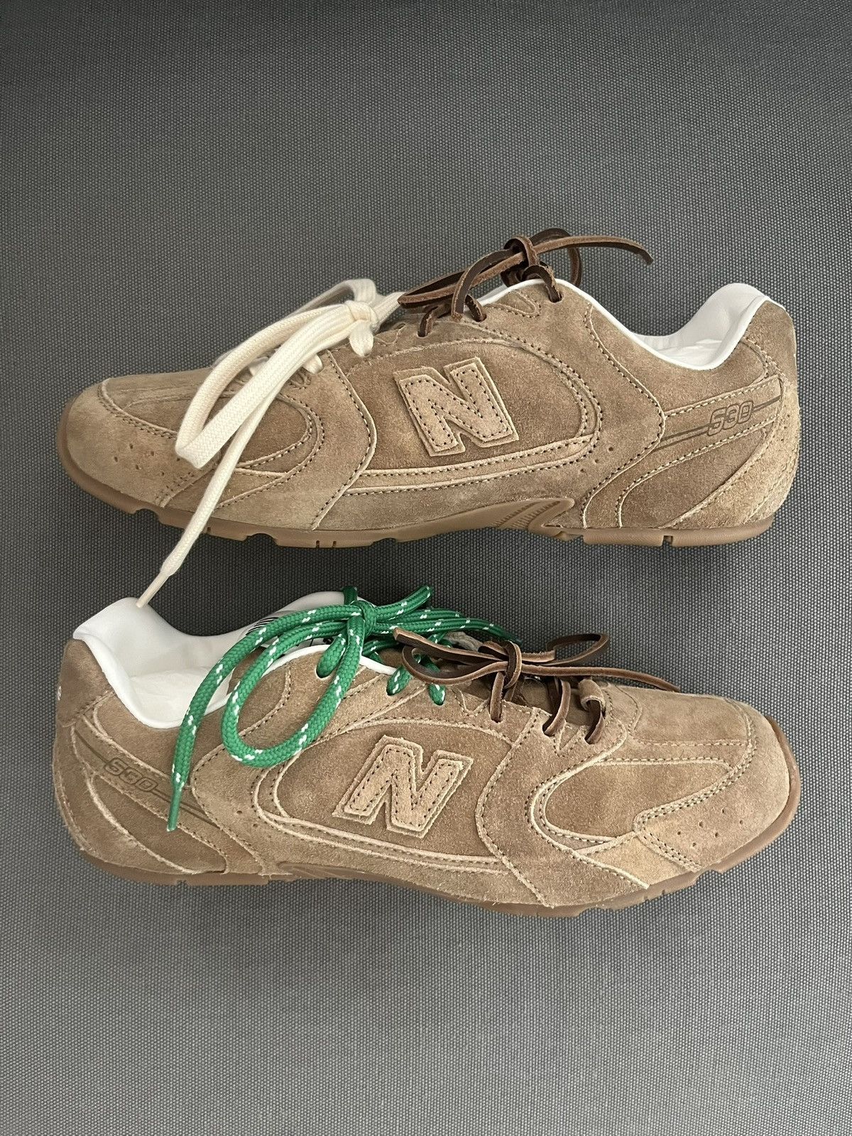 Miu Miu × New Balance New Balance x Miu Miu 530 SL Suede Sneakers Ecru Beige Size US 10 / EU 43 - 1 Thumbnail