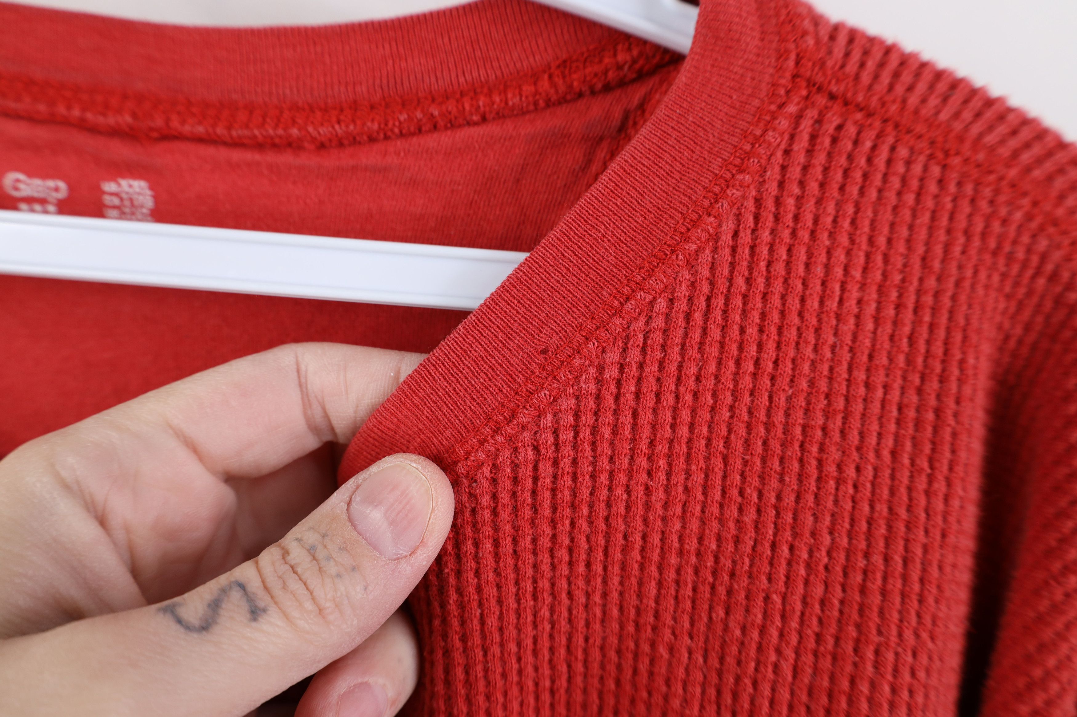 Gap Vintage Y2K Gap Thermal Waffle Knit Long Sleeve T-Shirt Size US XXL / EU 58 / 5 - 4 Thumbnail