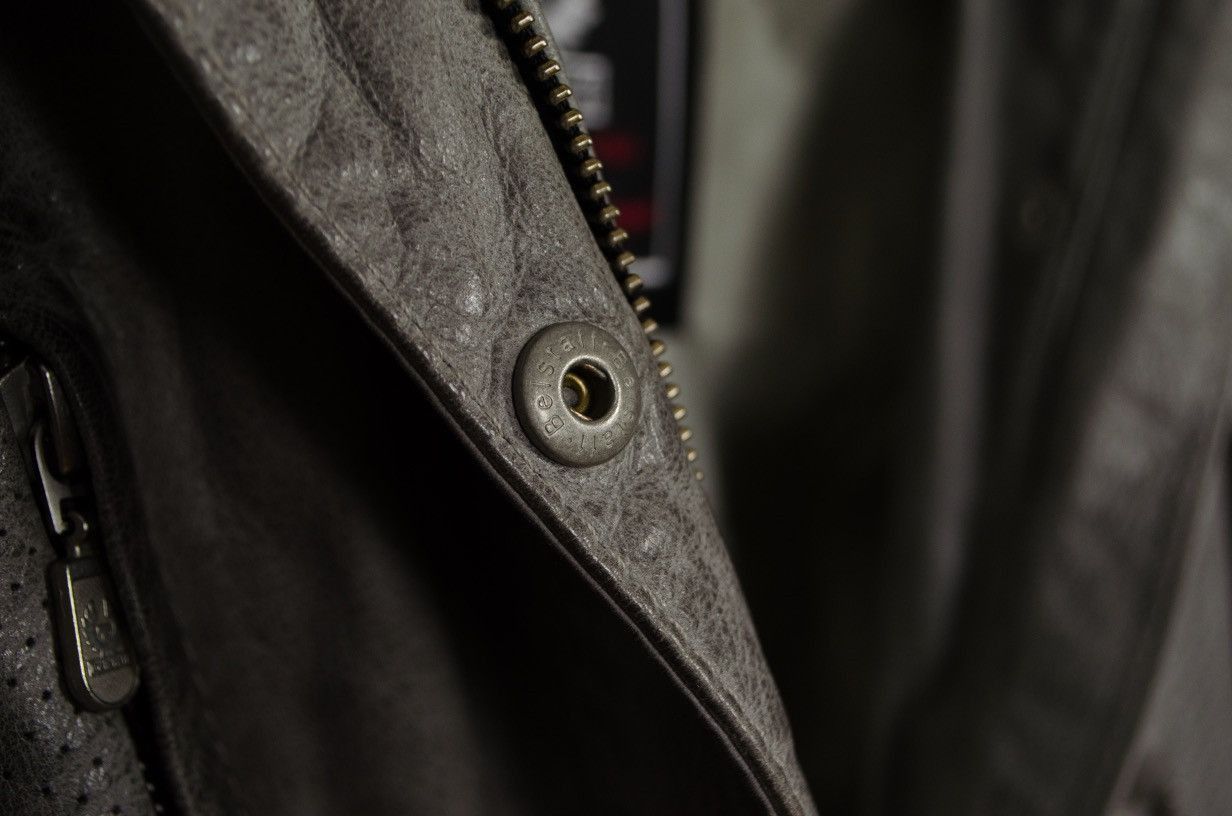 Belstaff Belstaff Grey Leather Slim Jacket Moto Size M / US 6-8 / IT 42-44 - 10 Thumbnail