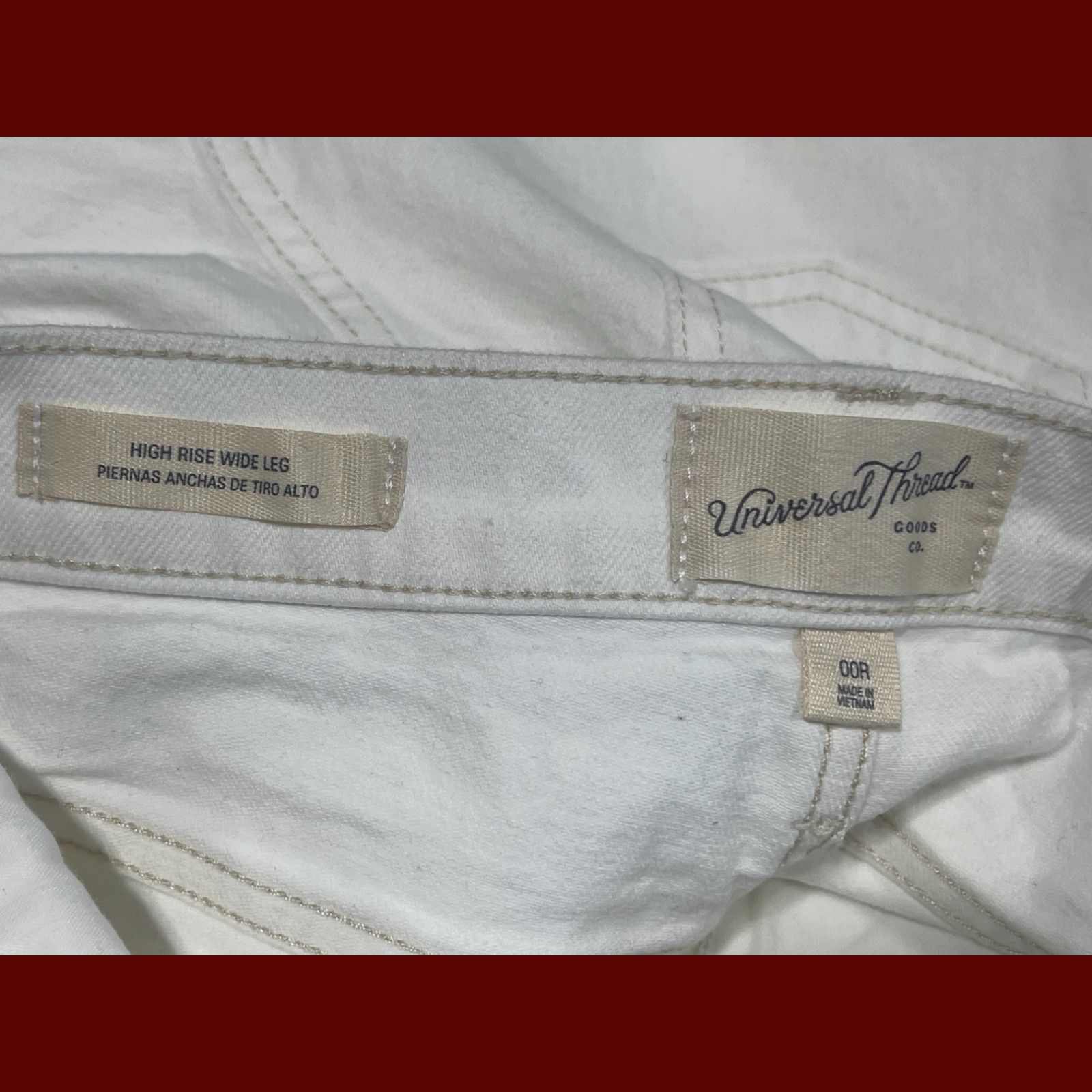 Other Universal Thread-Womens High-Rise Wide Leg Pants-Fitted At H Size 24" / US 00 / IT 34 - 9 Thumbnail