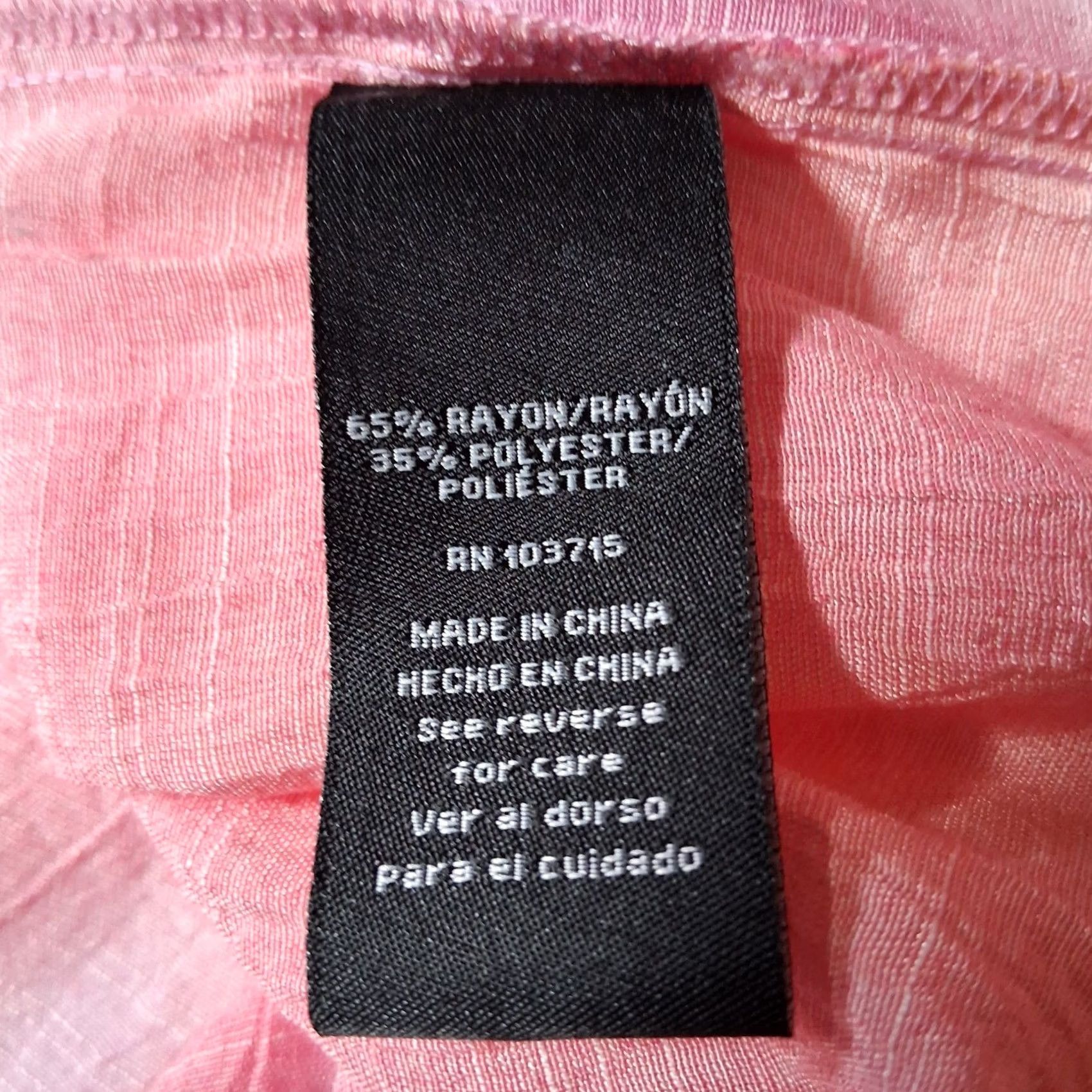 Vintage Zac & Rachel Blouse Large Pink Tie Dye Peasant Hippie Boho Off Shoulder 3/4 Sleeve Bell Sleeve Polyester Rayon Size L / US 10 / IT 46 - 7 Thumbnail