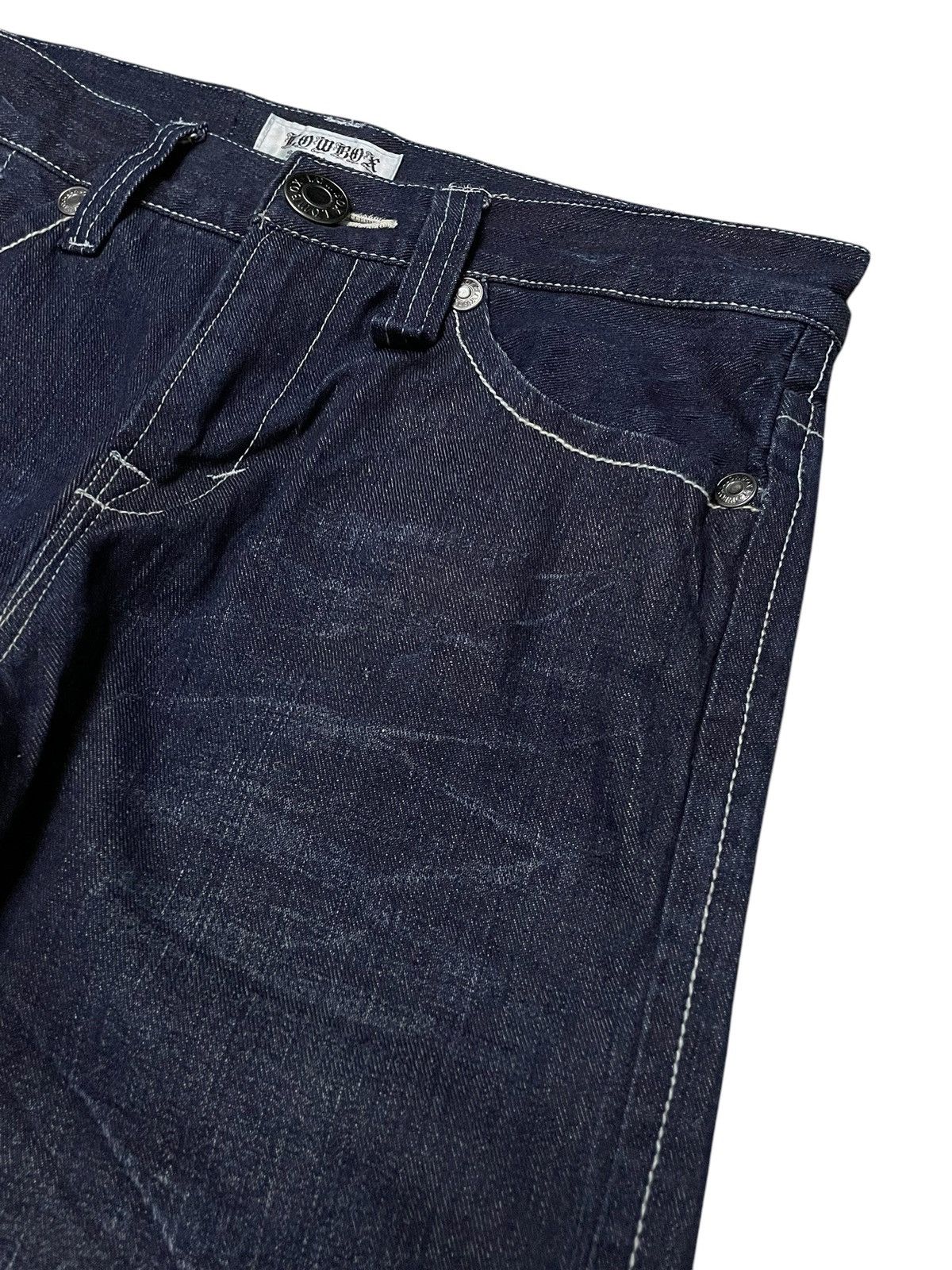 GOSTAR DE FUGA × LOWBOX Lowbox Japan Indigo Wash Contrast Stitched Straight Jeans Size US 31 - 9 Thumbnail