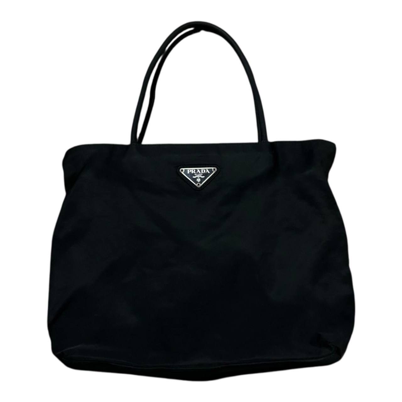 Prada Prada Tessuto Vintage 90s Nylon Tote Bag Black Authentic Size ONE SIZE - 1 Thumbnail