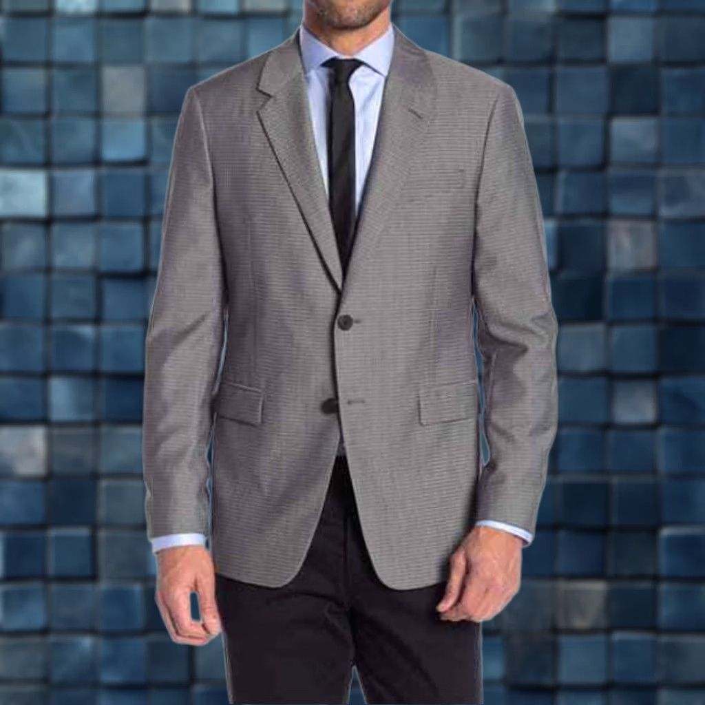 Theory THEORY CHAMBERS TAILORED Button Suit Jacket Blazer NEW Sz 44R GREY/ light grey Wool Check Men Blazer 44R Modern Size 44R - 1 Thumbnail