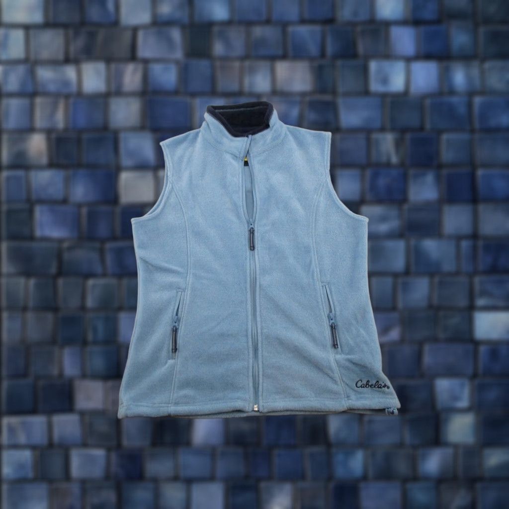 Vintage Cabela's Snake River Blue Fleece Full Zip Sleeveless Vest Womens M NEW Size M / US 6-8 / IT 42-44 - 1 Thumbnail