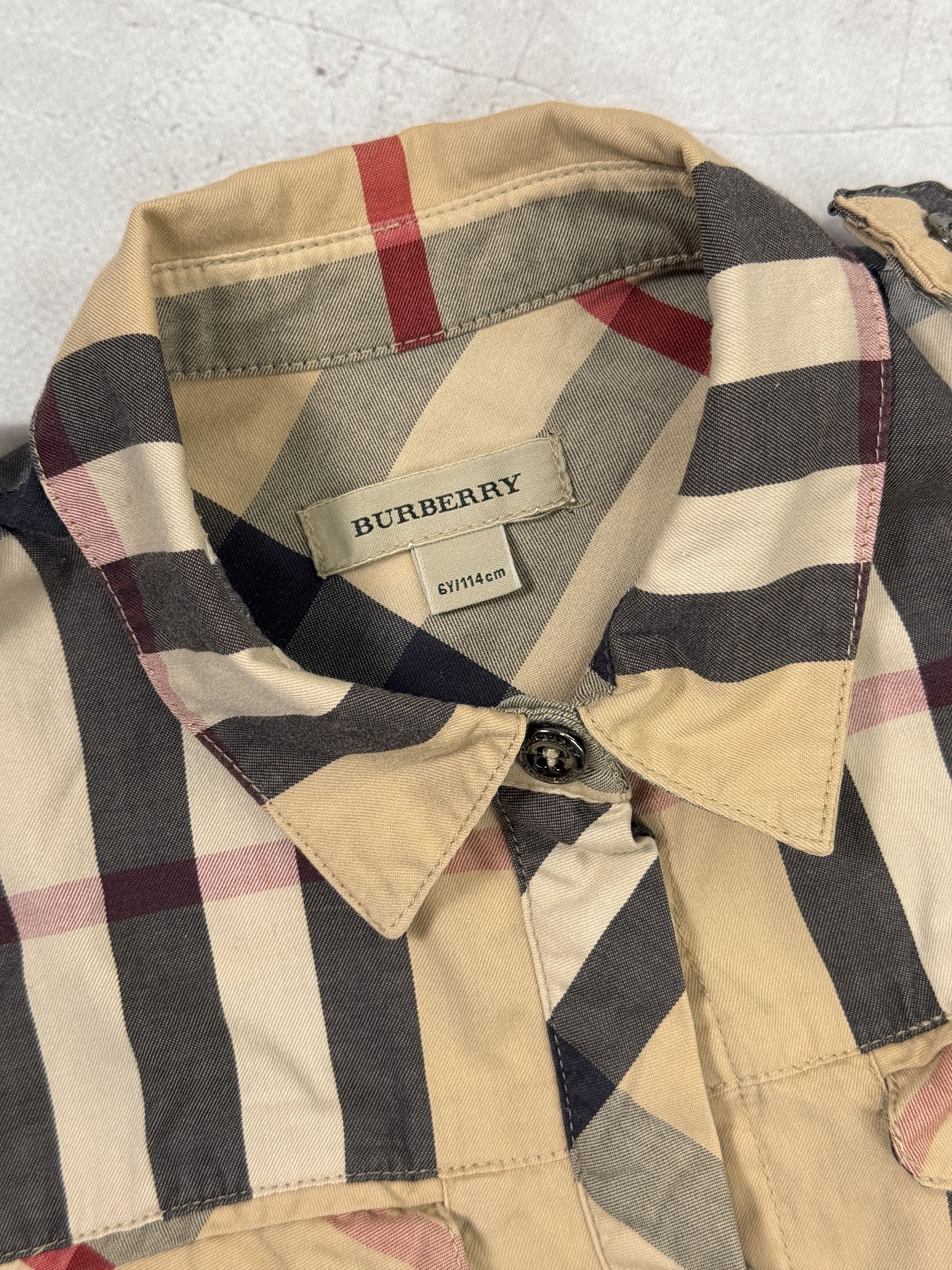 Burberry Burberry Shirt Nova Check Pattern Long Sleeve Girls Kids Size US XXS / EU 40 - 7 Thumbnail