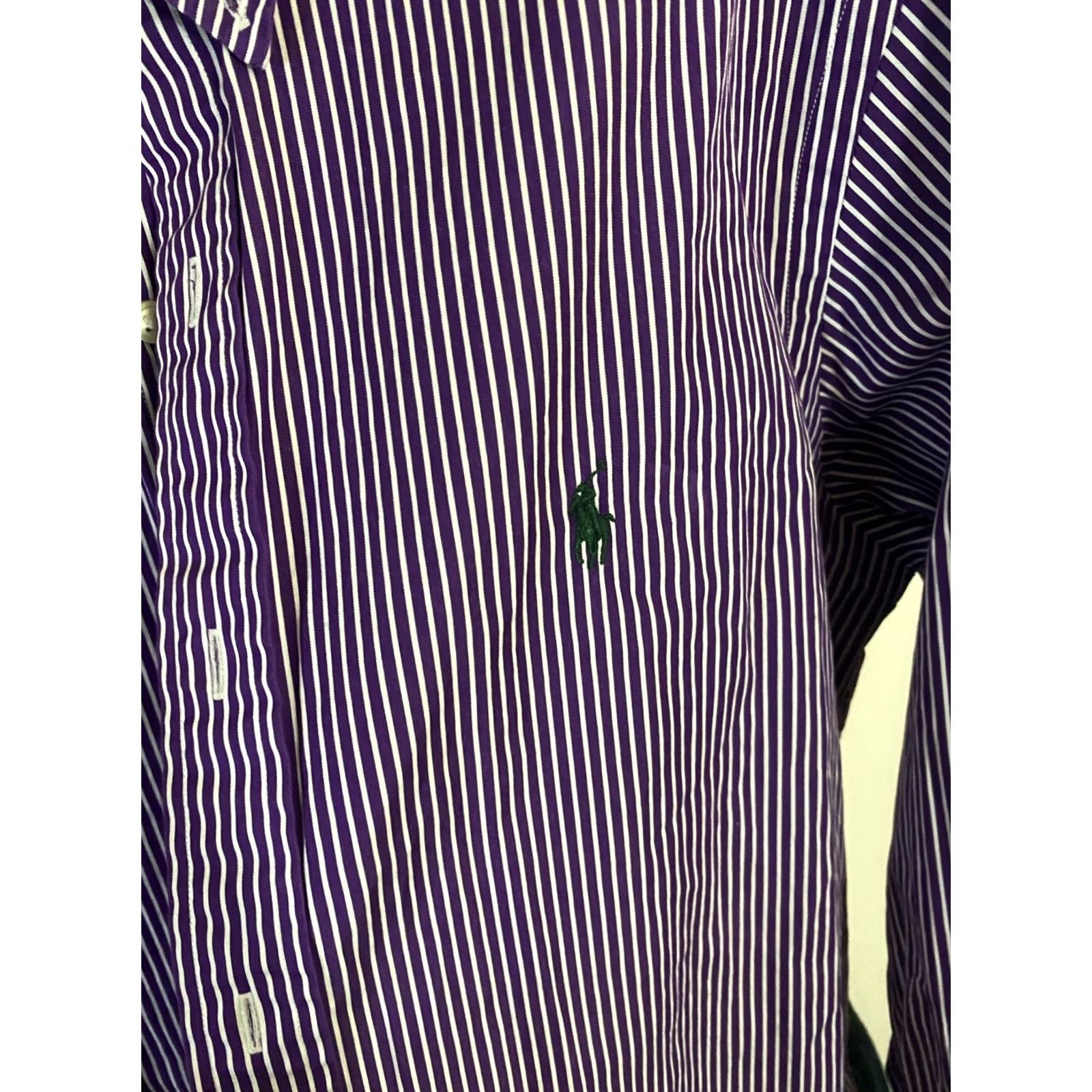 Ralph Lauren Ralph Lauren Purple Stripe Shirt Medium M Men Button-Up Long Sleeve Short Sleeve? Size US M / EU 48-50 / 2 - 5 Thumbnail