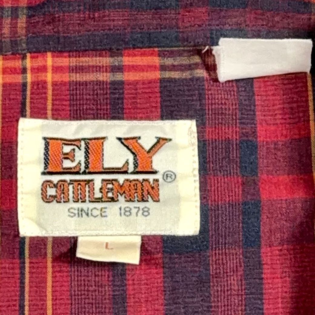 Vintage VINTAGE Ely Cattleman Western Shirt Adult LARGE Red Plaid Pearl Snap Cowboy 90s Size US L / EU 52-54 / 3 - 4 Thumbnail