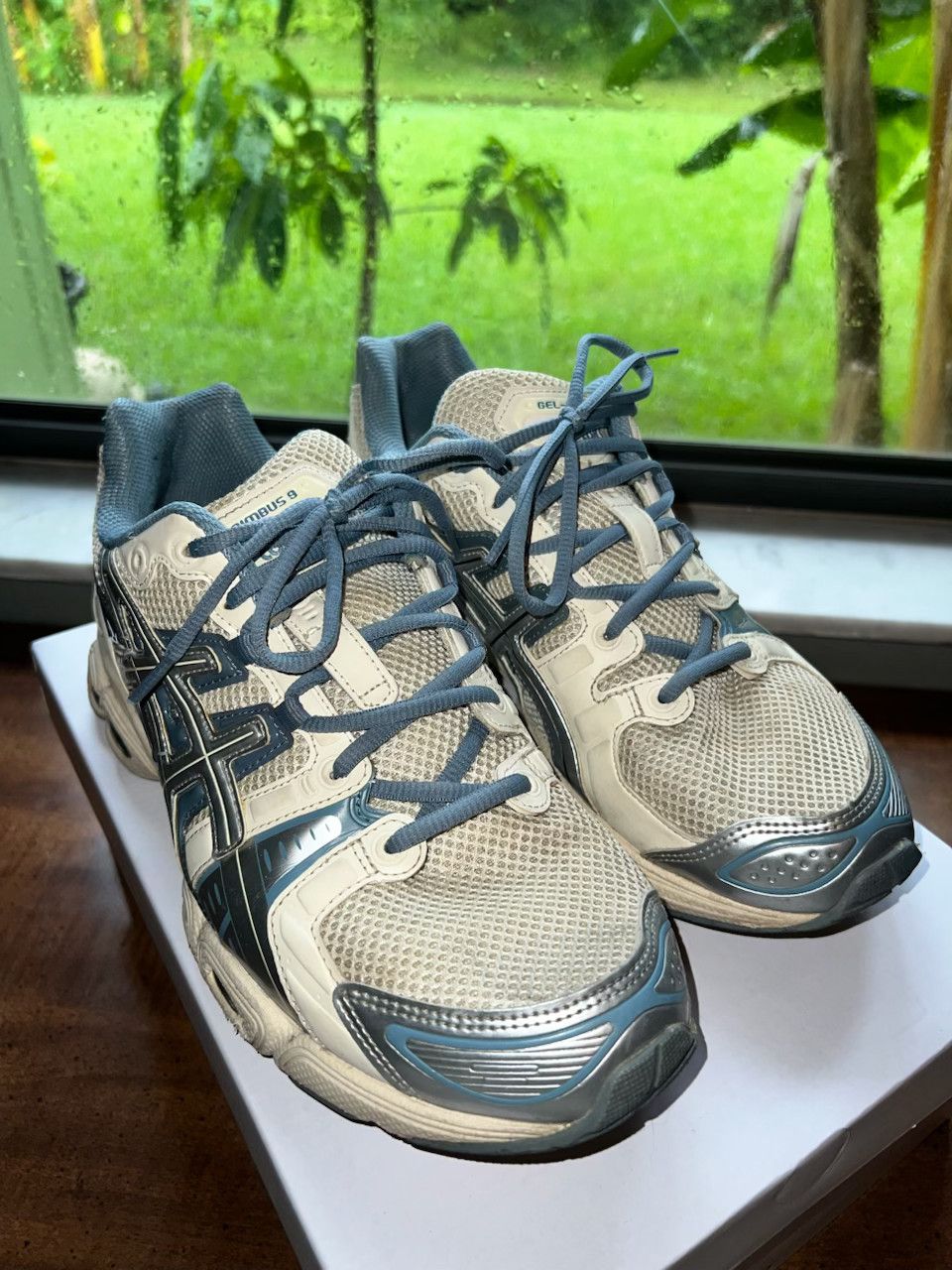 Asics ASICS Gel-Nimbus 9 Wind And Sea Cream Blue Size US 10.5 / EU 43-44 - 2 Thumbnail