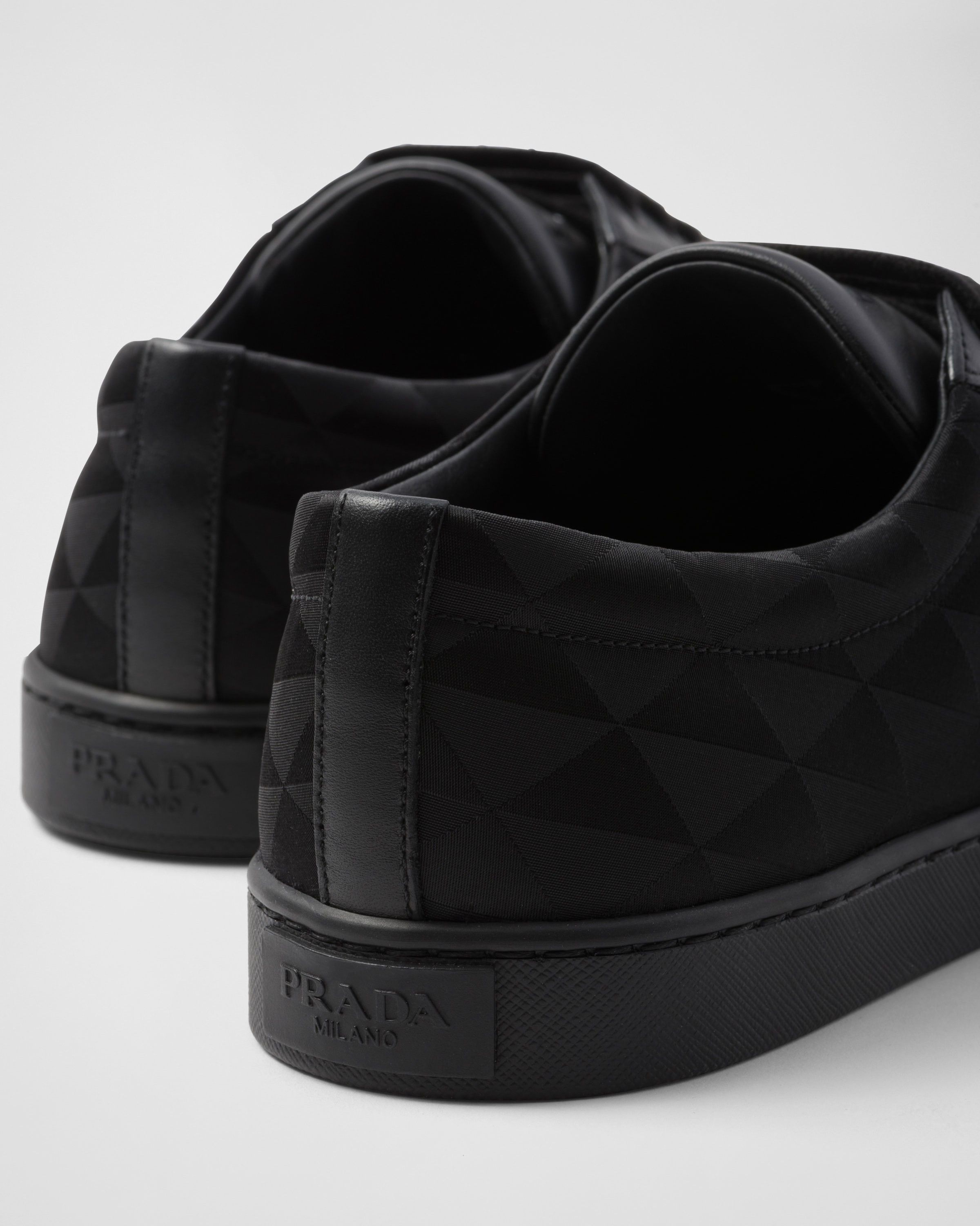 Prada o1la1rc1a0925 Leather and Re-Nylon Sneakers in Black Size US 11 / EU 44 - 7 Thumbnail