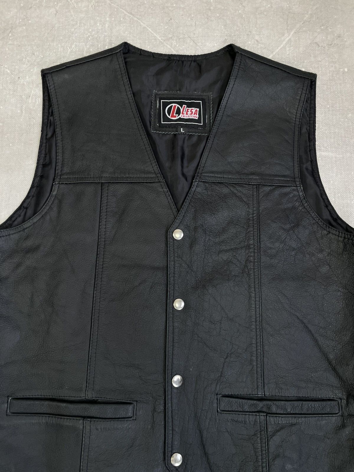 Harley Davidson Leather Vest Western harley davidson style biker vibe y2k Size US M / EU 48-50 / 2 - 2 Thumbnail