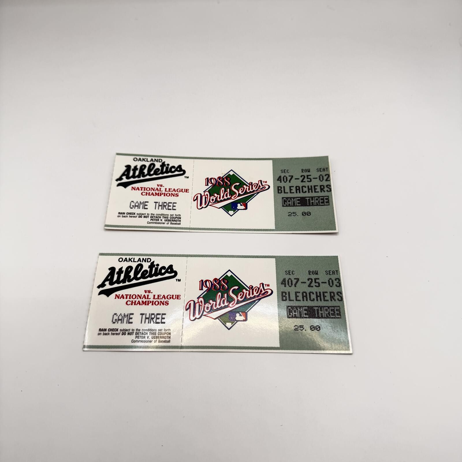MLB MLB Season Tickets Oakland A's 1988 World Series Game 3 VTG Size ONE SIZE - 1 Thumbnail