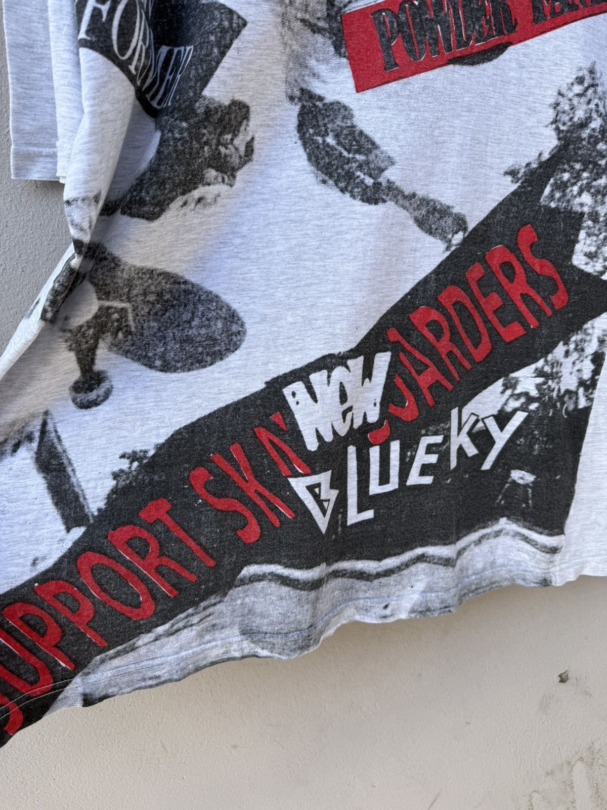 Thrasher 💥Vintage 1990s AOP Skateboards Graphics Thrasher/Powell Tee Size US XL / EU 56 / 4 - 4 Thumbnail