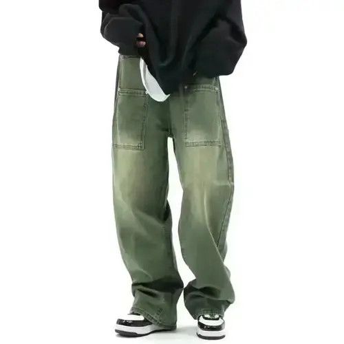 Designer × Vintage faded skate hiphop baggy cargo jeans Size US 34 / EU 50 - 4 Thumbnail