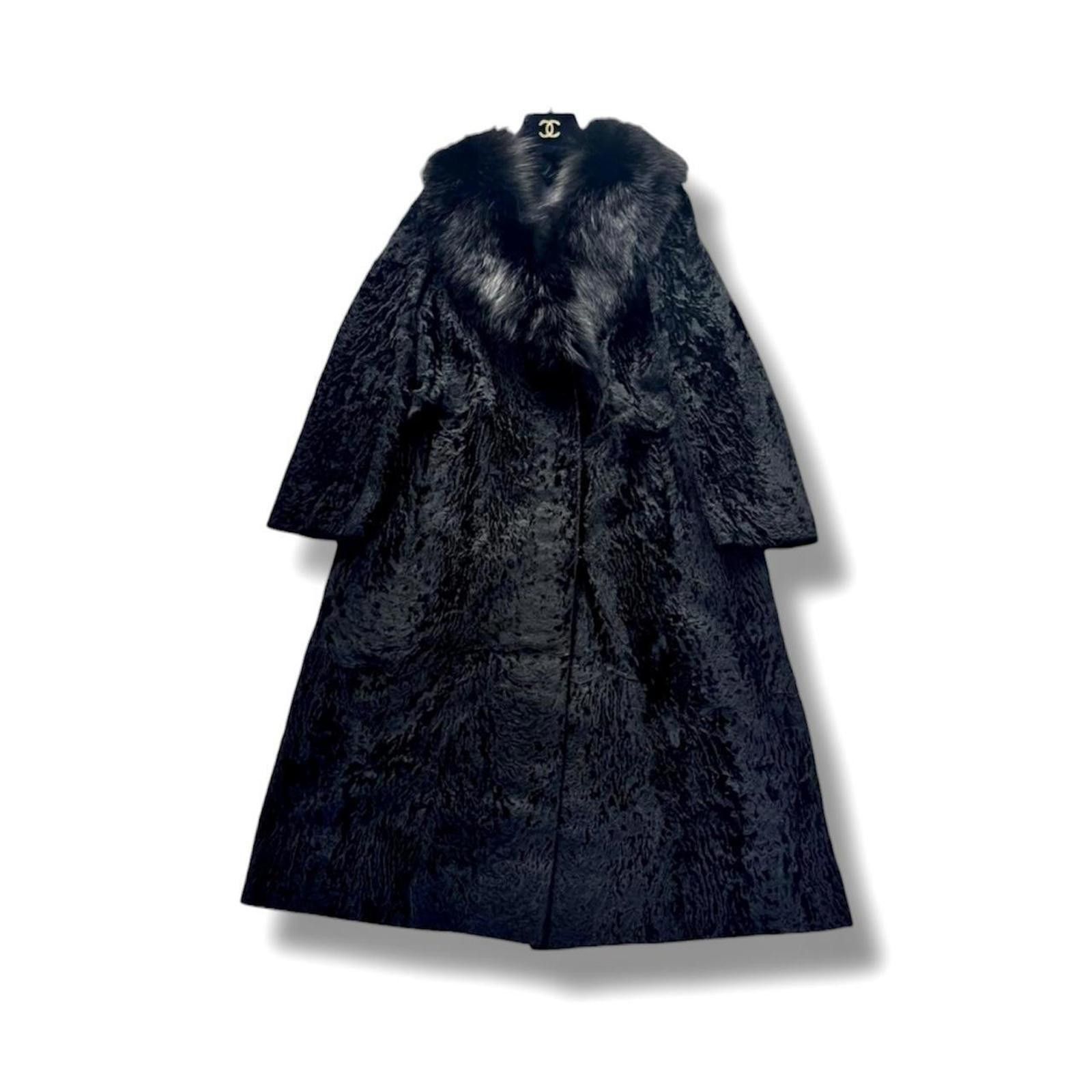 Other Real fox fur fairy grunge unique vintage black long fur coat Size XS / US 0-2 / IT 36-38 - 1 Thumbnail