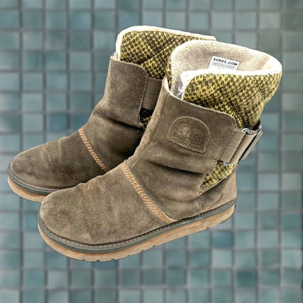 SOREL Sorel Campus Mid Height Winter Suede Boots Women's US 7 Beige Quilted Outdoor Boots Size US 7 / IT 37 - 1 Thumbnail