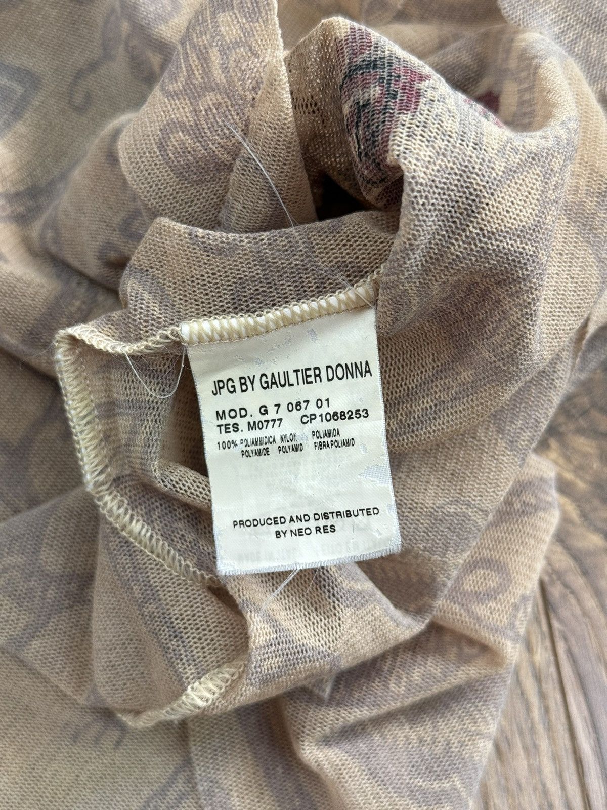 Vintage Jean Paul Gaultier mesh top La Mujer original item