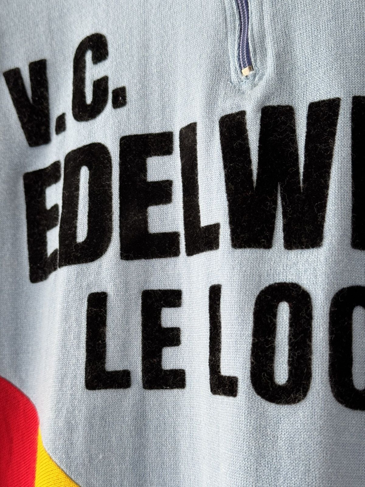 Vintage 1970s Castelli ‘Edelweiss Le Locle’ Cycling Wool Jersey Size US M / EU 48-50 / 2 - 3 Thumbnail