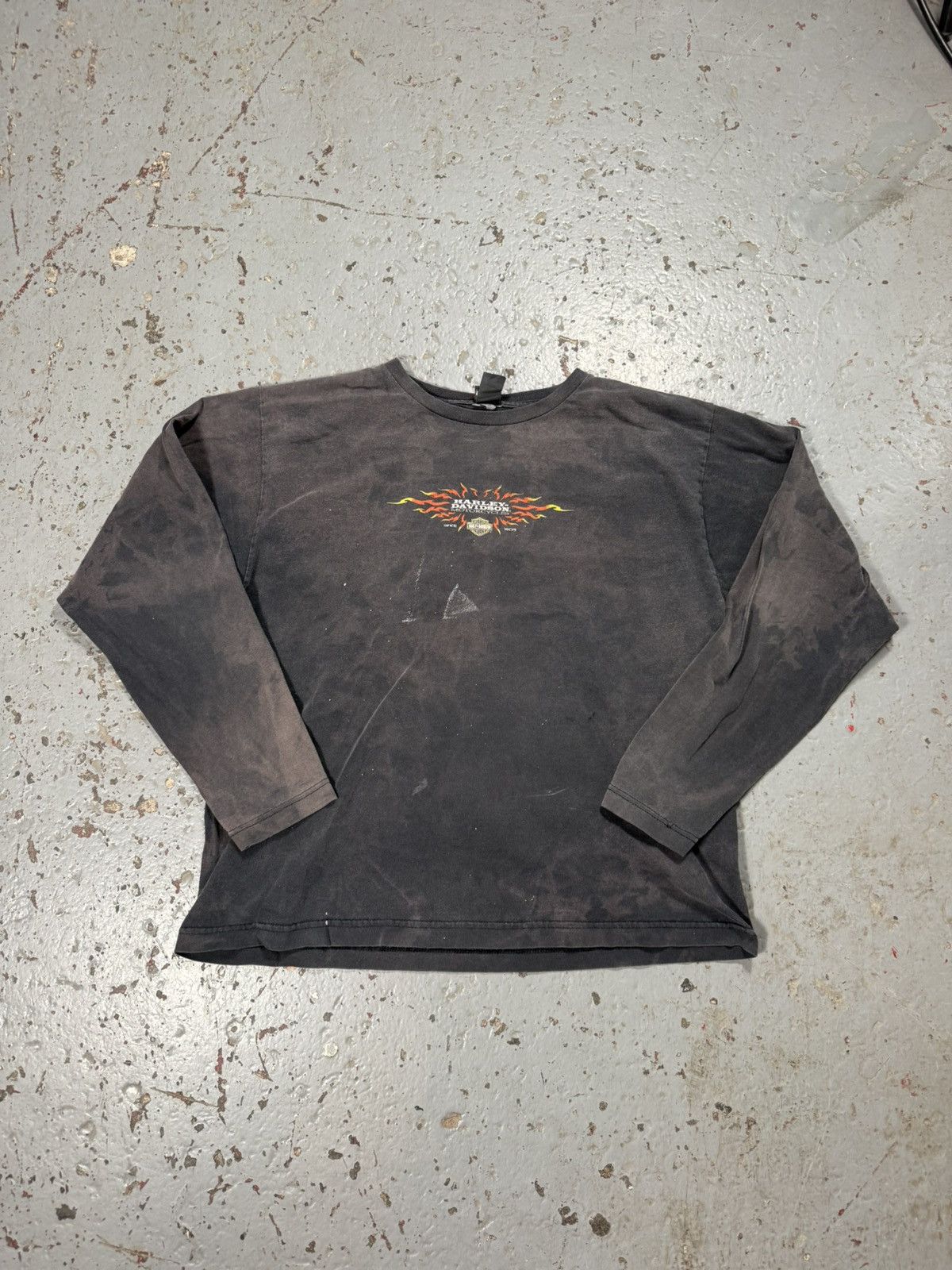 Harley Davidson Vintage Harley Davidson Faded Longsleeve Flame Tee Size US L / EU 52-54 / 3 - 1 Thumbnail