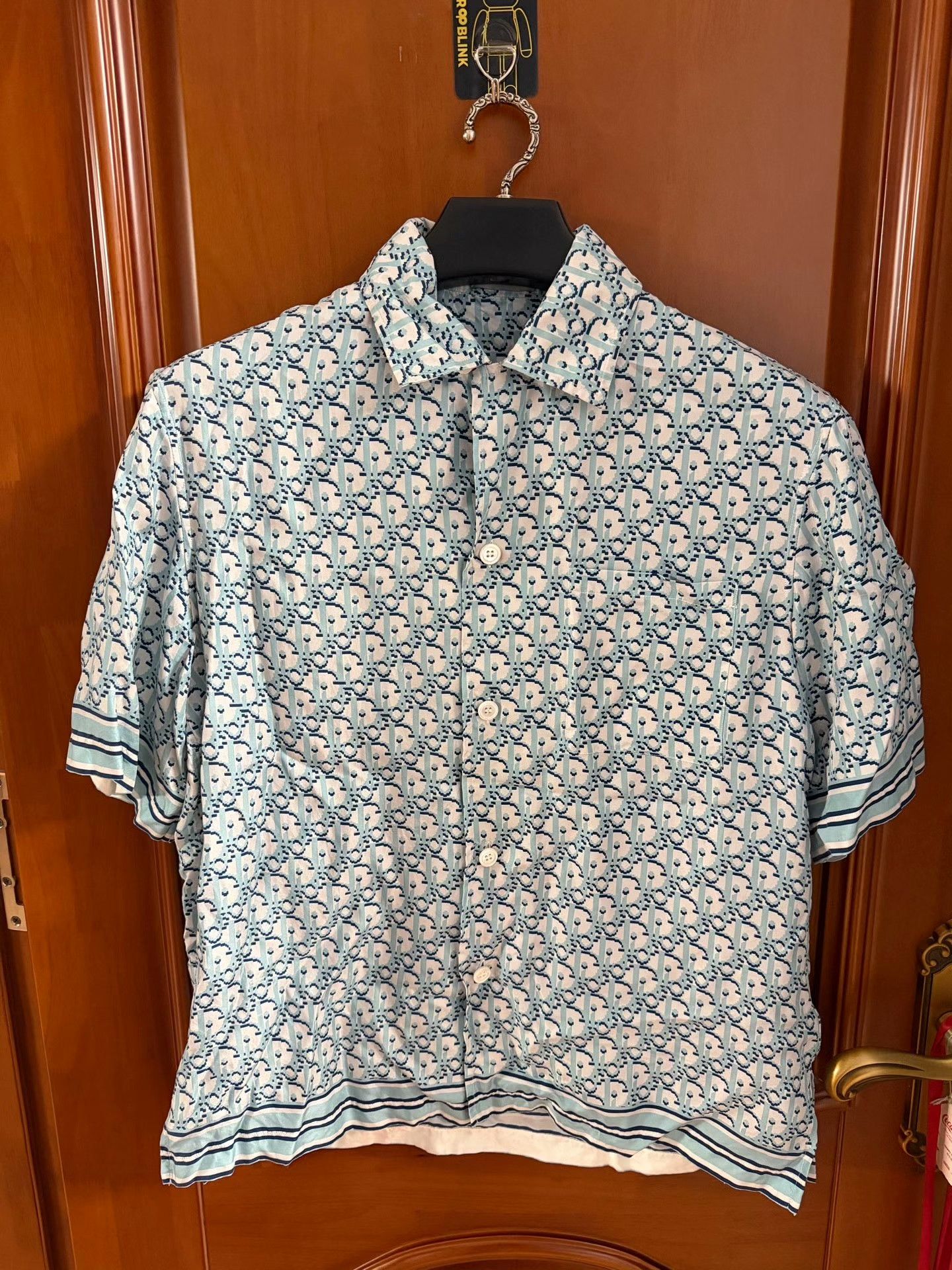 Dior Dior Silk Blue Shirt 39 Men Size US M / EU 48-50 / 2 - 1 Thumbnail