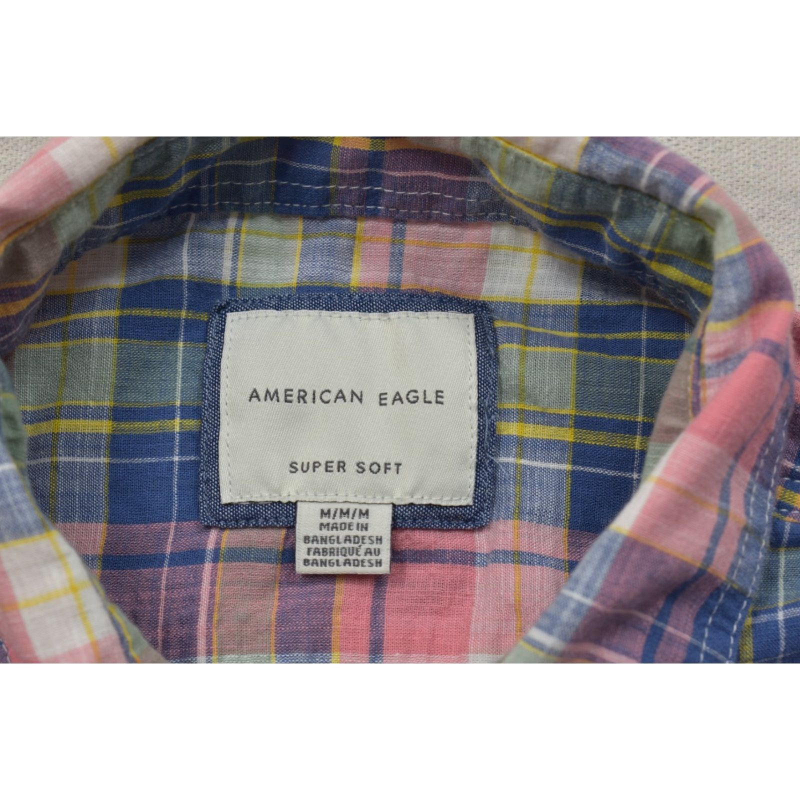 American Eagle Outfitters American Eagle Outfitters Shirt Men M Plaid Button-Down Super Soft Size US M / EU 48-50 / 2 - 6 Thumbnail