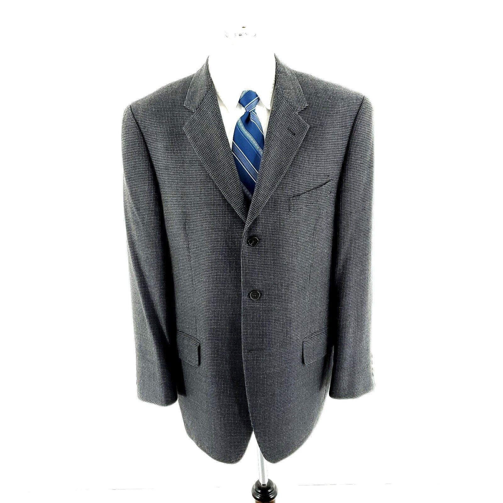 Joseph Abboud Joseph Abboud Silk Tweed Wool 3 Button Sport Coat 40R Blue B Size 40R - 3 Thumbnail