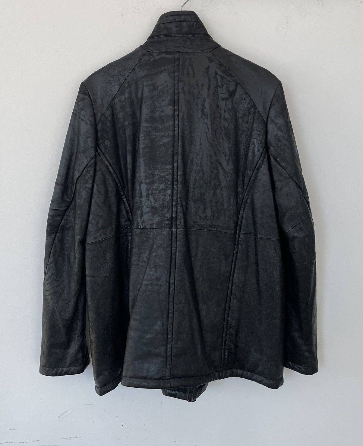 Julius 16aw padded high neck distressed leather jacket Size US M / EU 48-50 / 2 - 2 Thumbnail